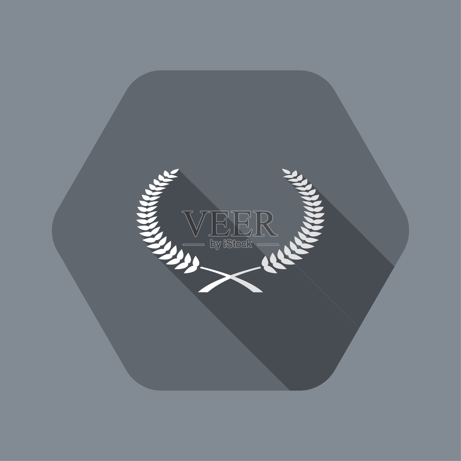 优雅简约的月桂图标插画图片素材