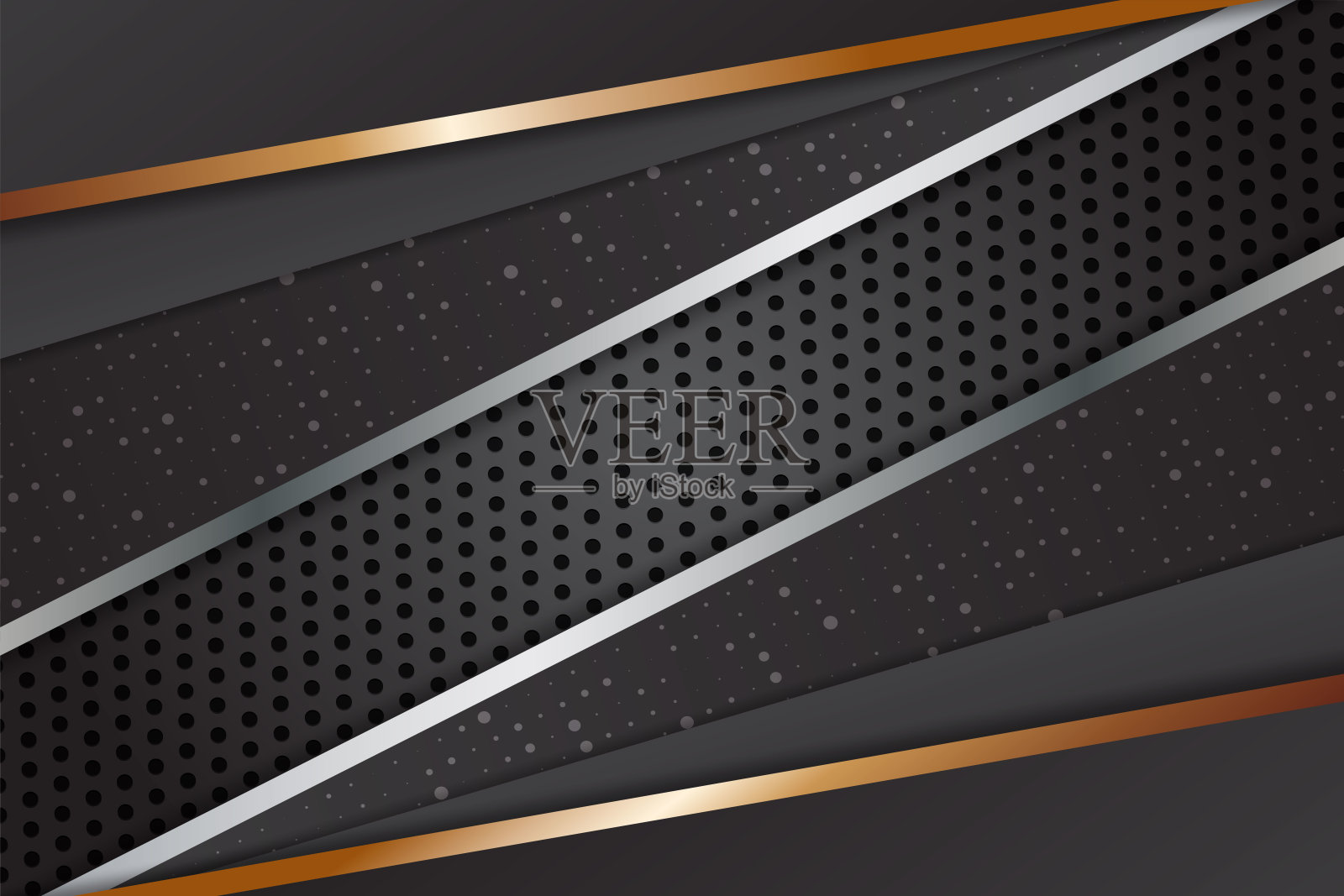 几何黑色抽象背景现代设计与复制空间，矢量插图为您的业务和网页横幅设计。插画图片素材