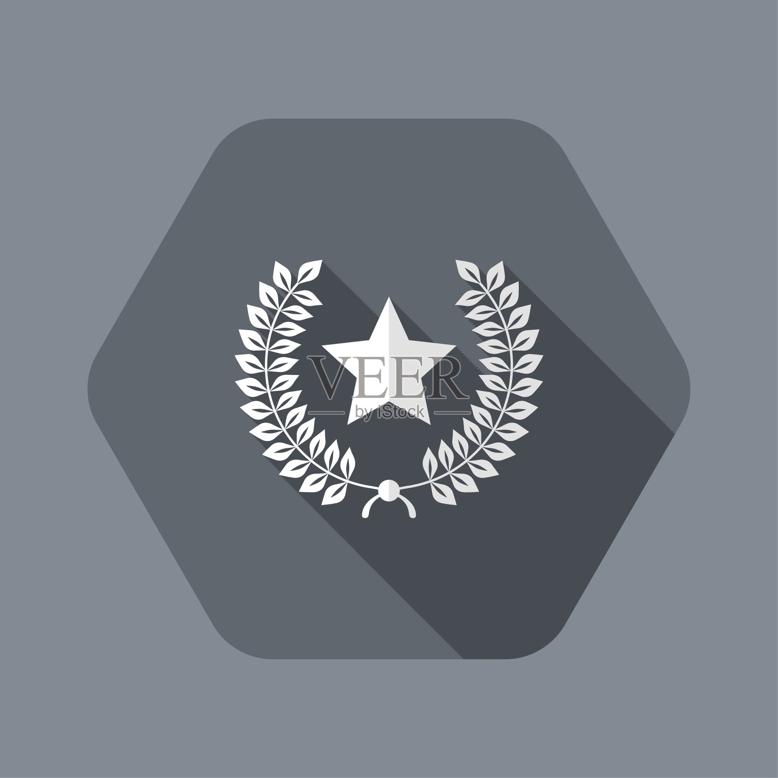 奖桂冠图标和明星插画图片素材