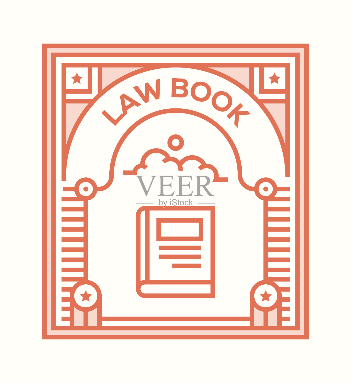 法律书籍图标概念插画图片素材