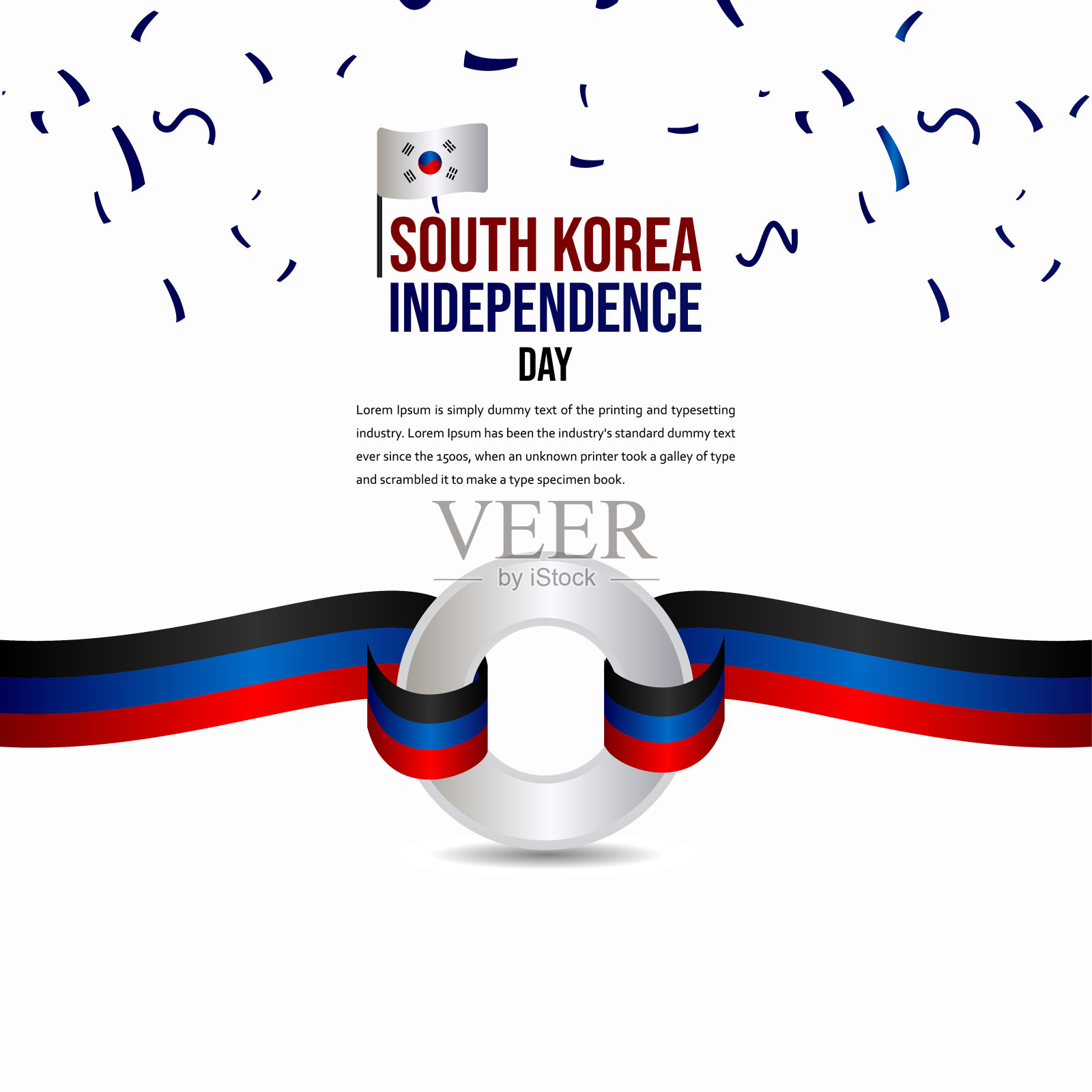 韩国独立日庆祝矢量模板设计插图插画图片素材