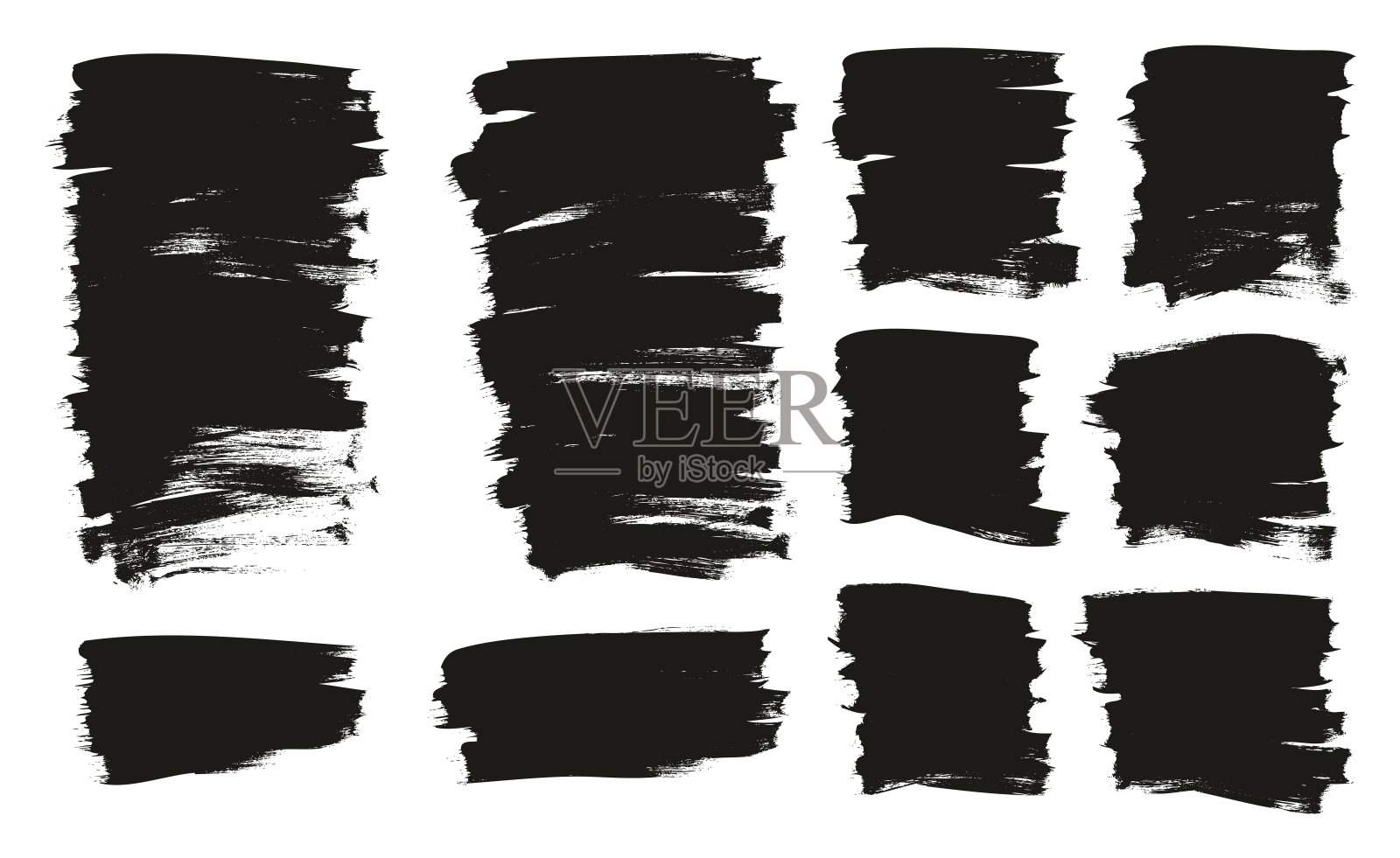 书法油漆薄笔刷背景短高细节抽象矢量背景混合集145插画图片素材