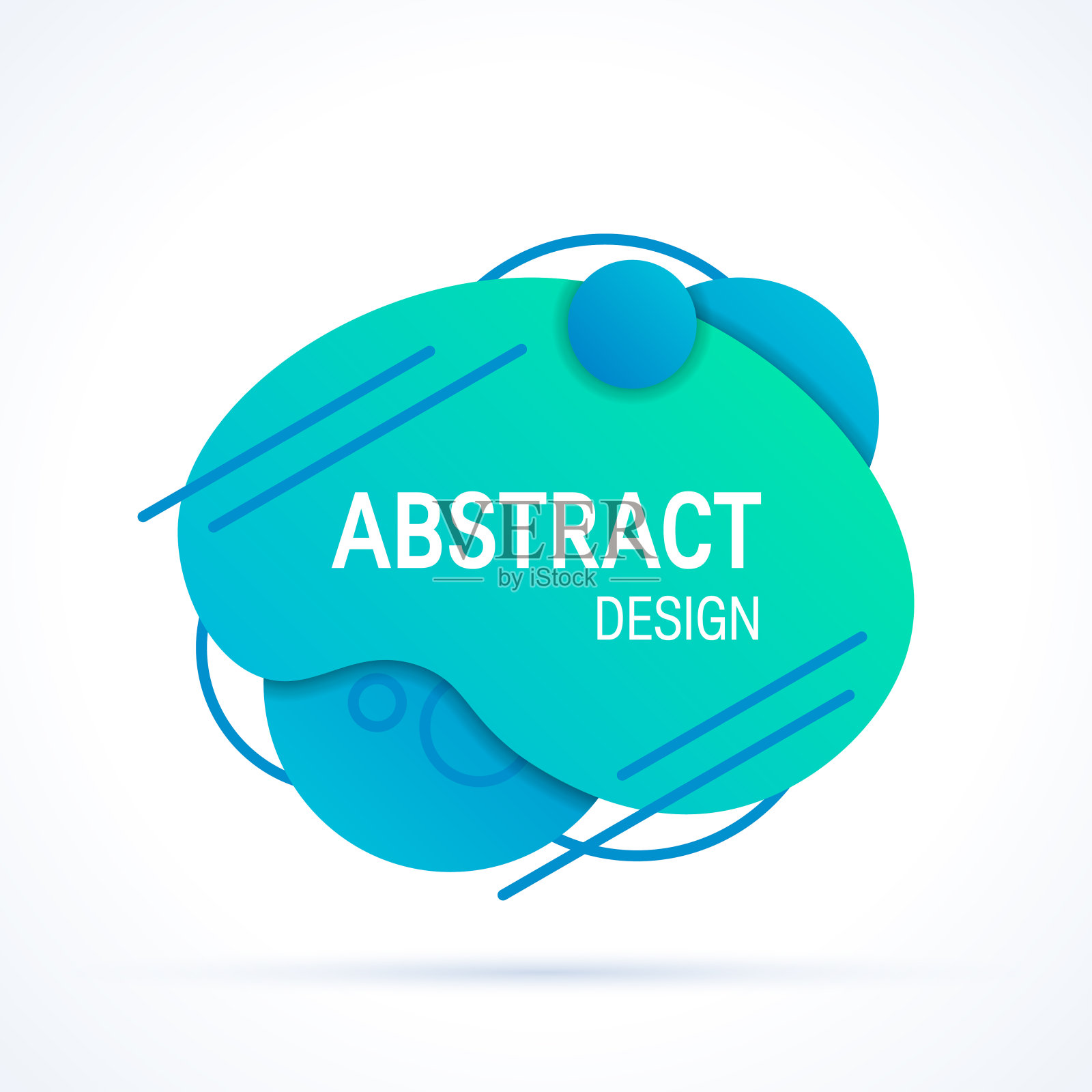 液体流体抽象设计的平面风格插画图片素材