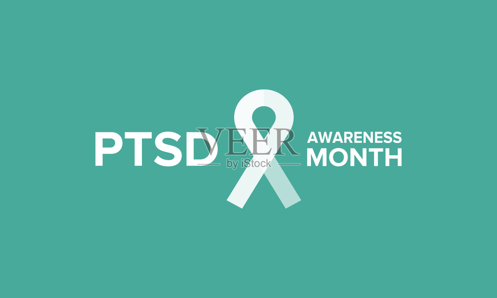 6月的PTSD宣传月。创伤后应激障碍。每年在美国庆祝。意识的概念。海报、卡片、横幅和背景。矢量图插画图片素材