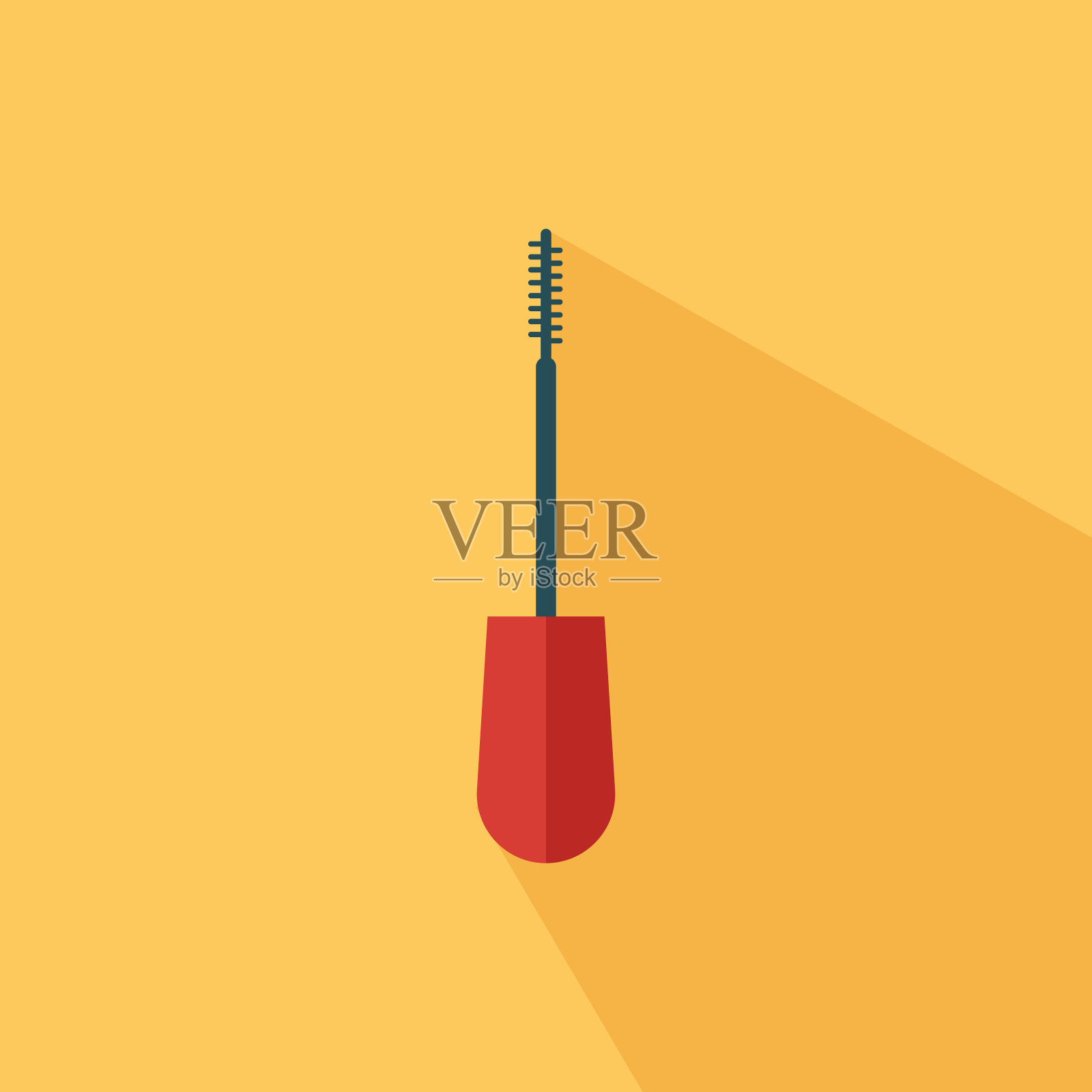 睫毛膏刷图标矢量平面插图插画图片素材