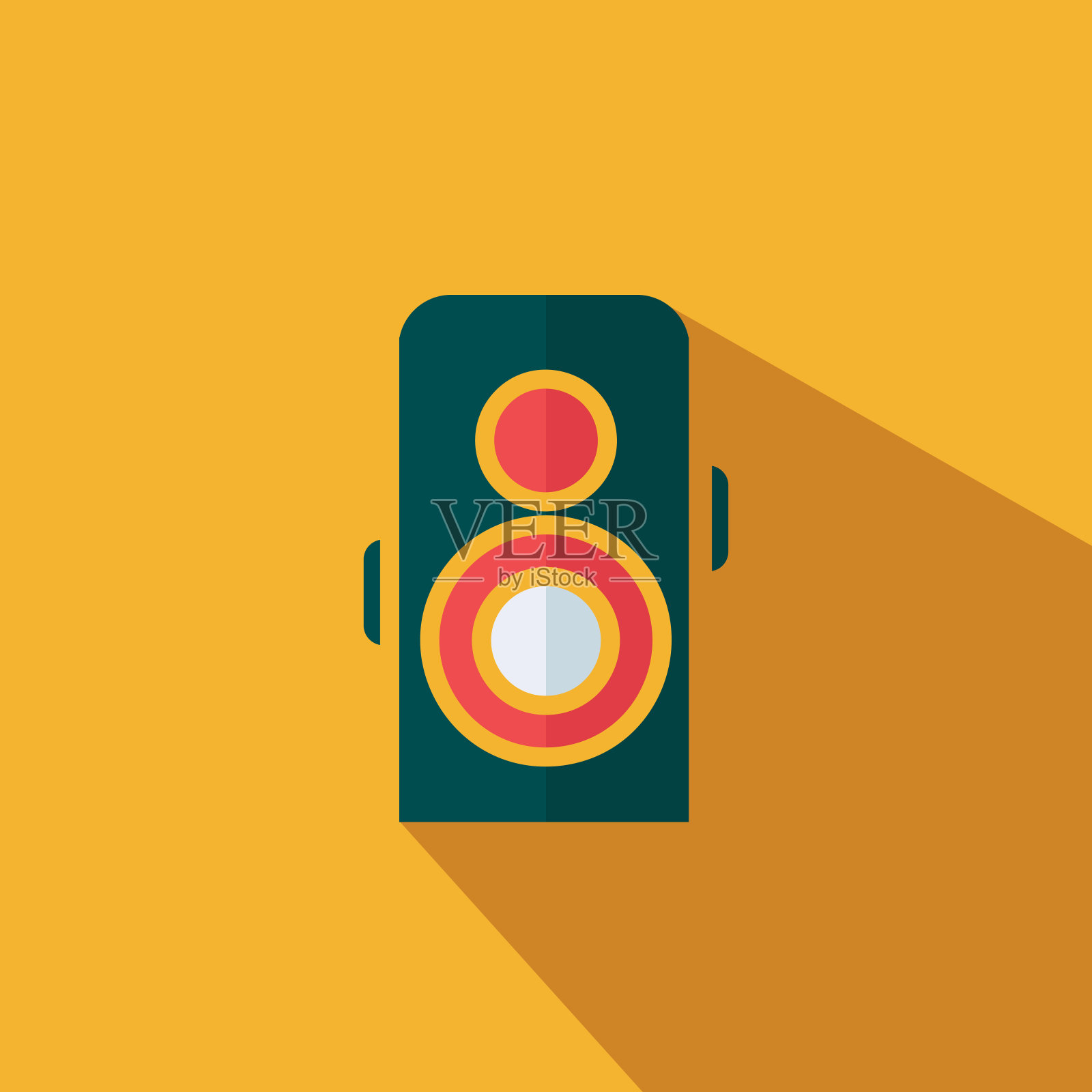 相机平面图标-现代相机平面符号矢量-插图插画图片素材