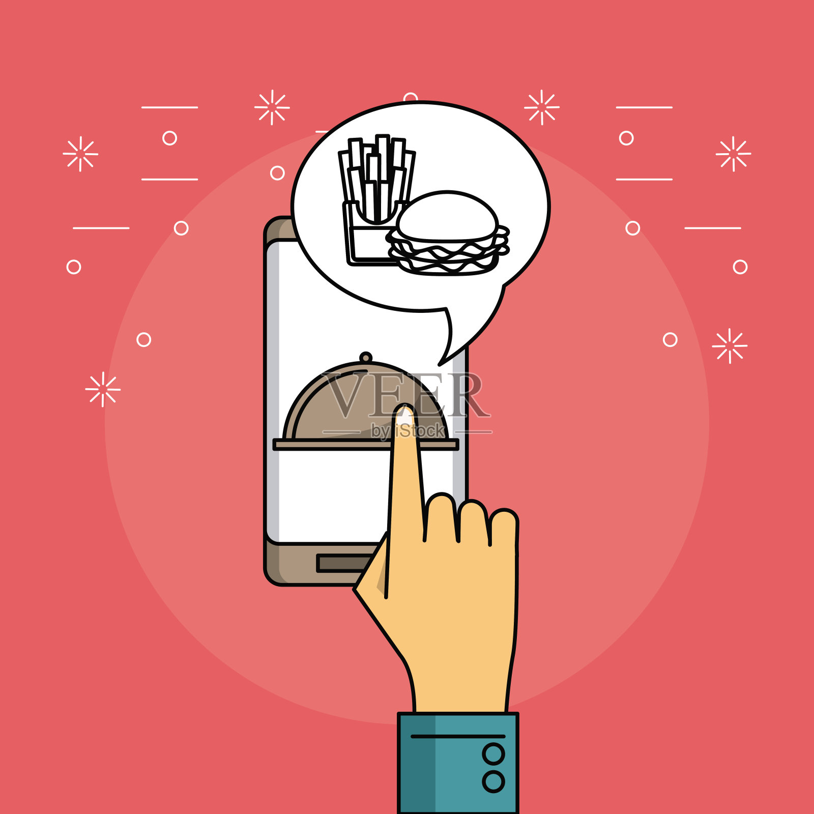 网上订餐插画图片素材