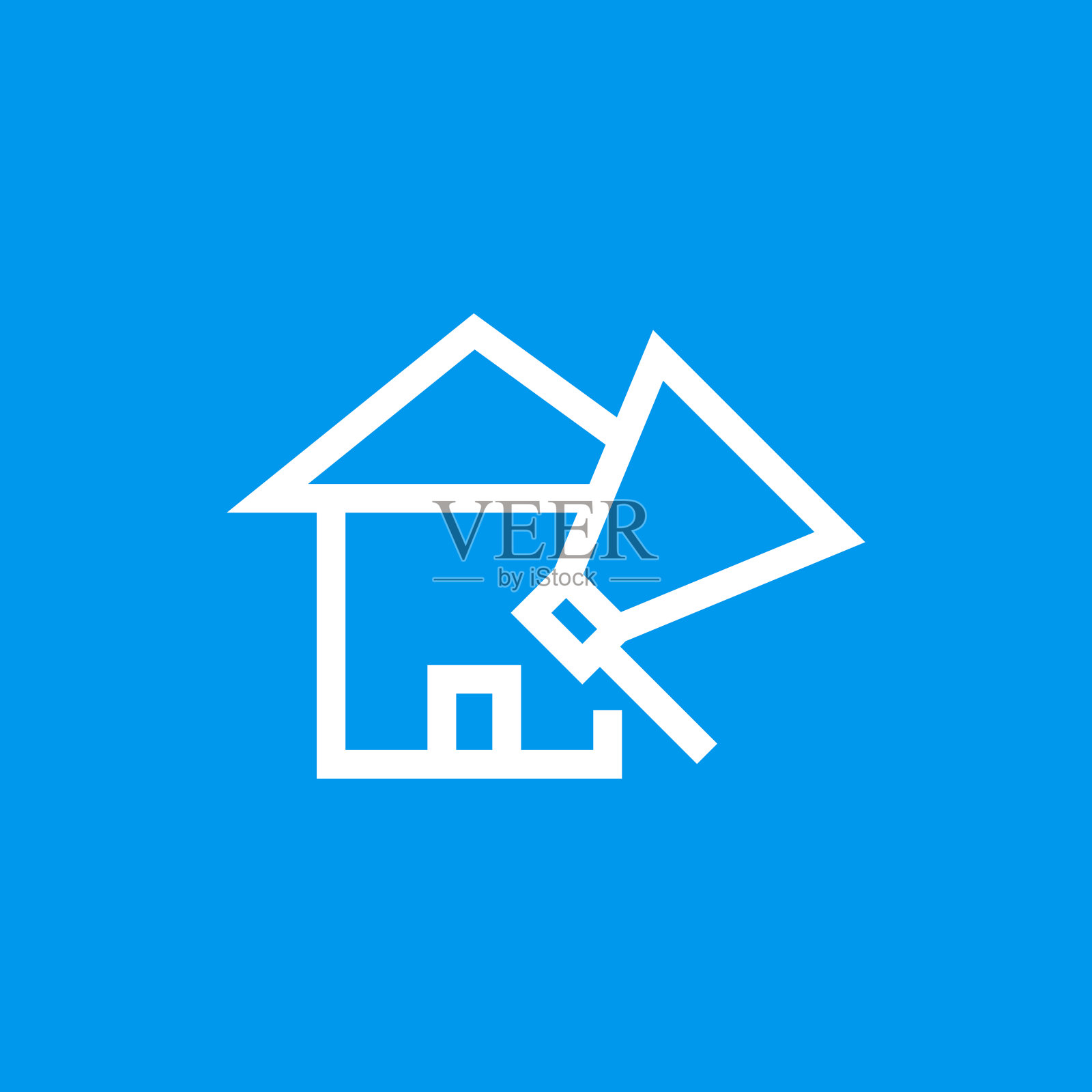 房屋营销理念——房地产广告图标插画图片素材