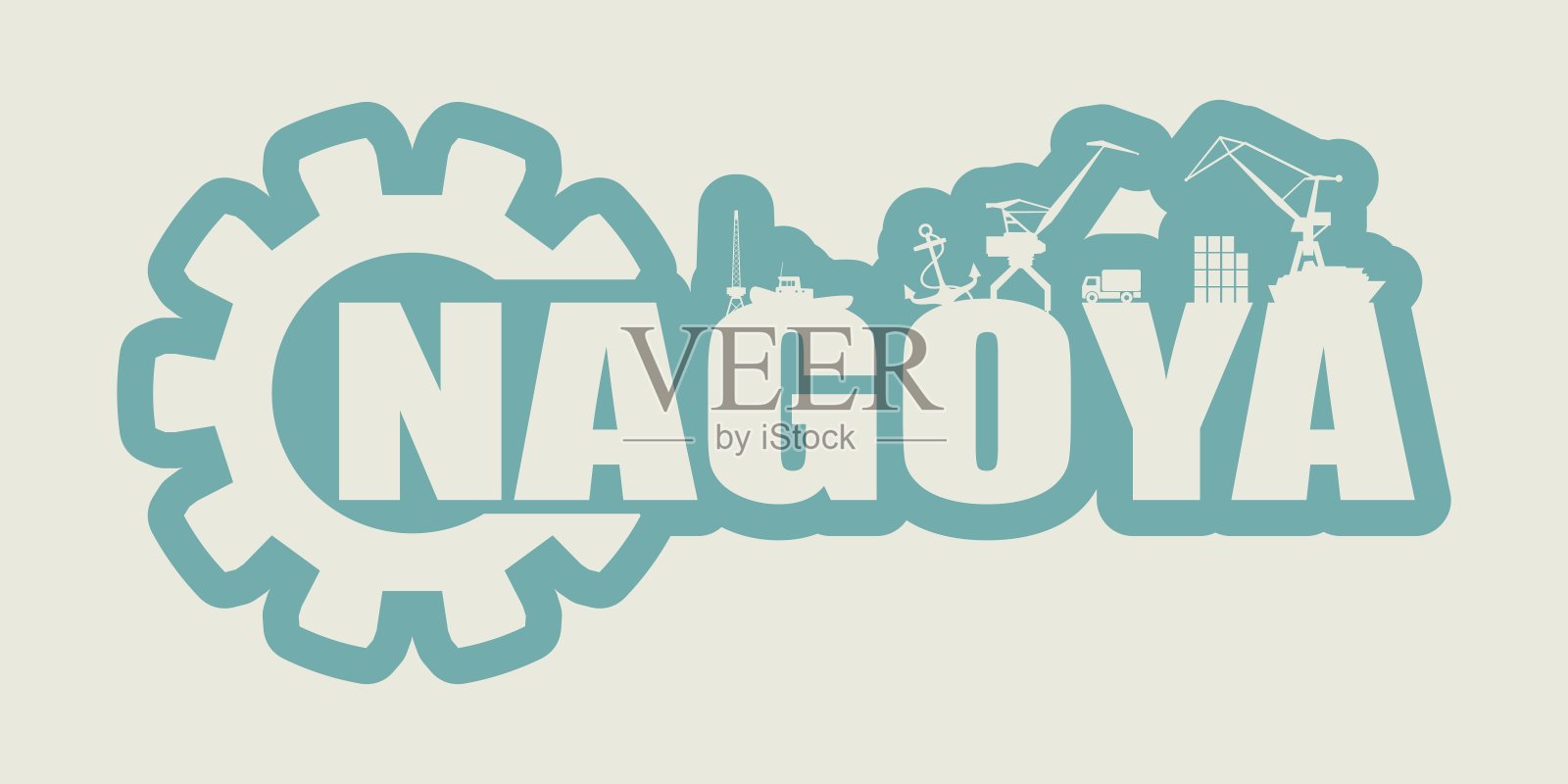 商港抽象插画图片素材