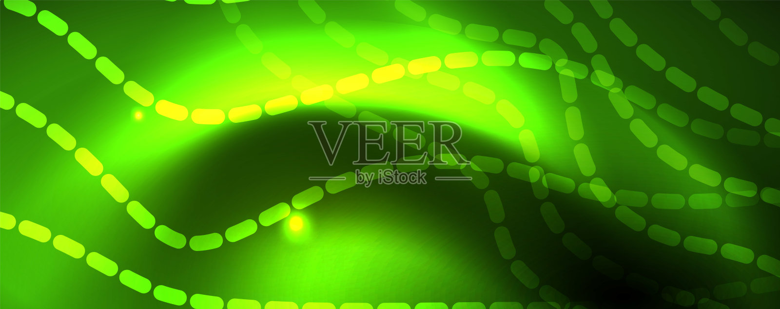 霓虹矢量波线抽象背景，运动概念插画图片素材