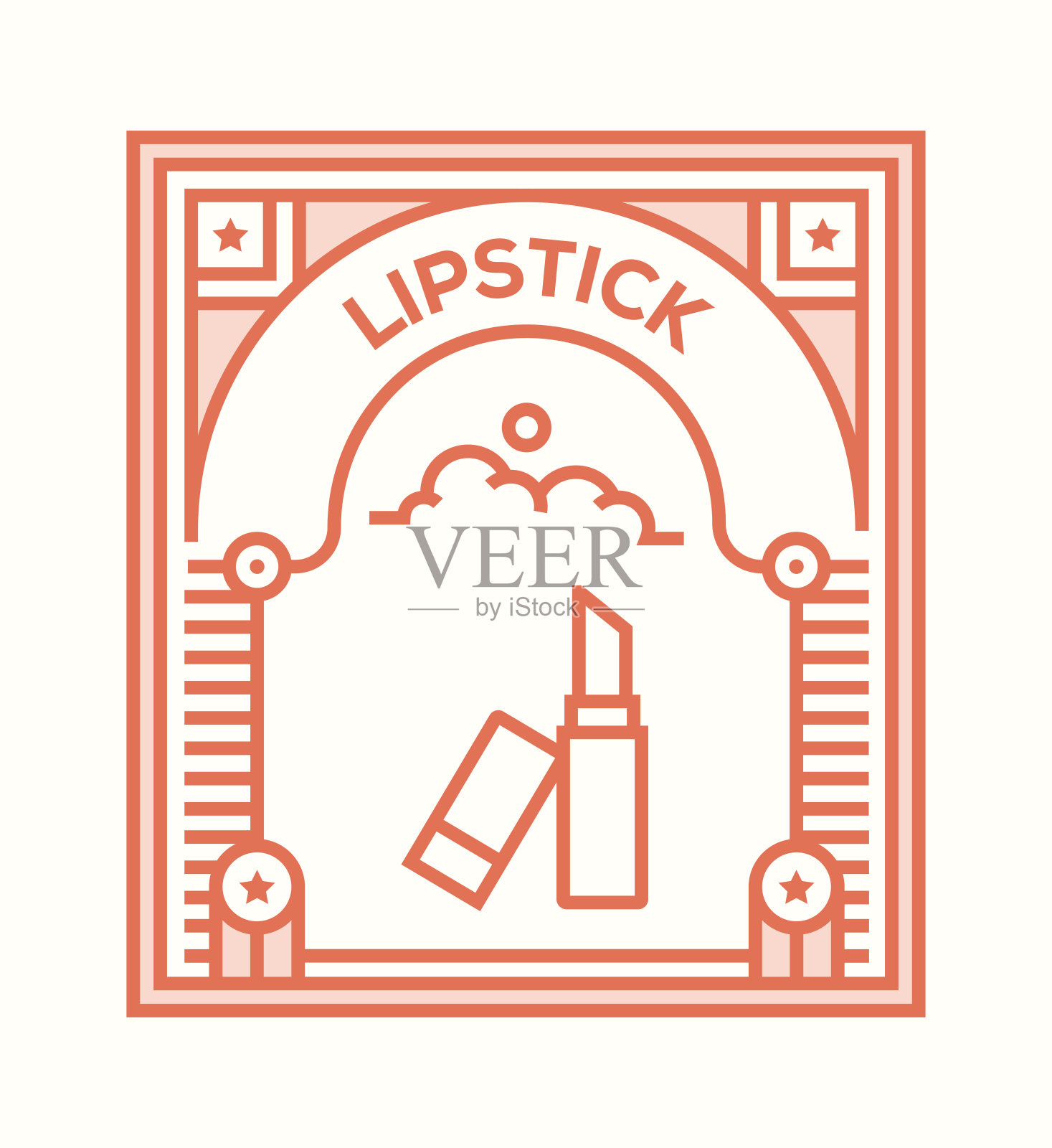 口红图标的概念插画图片素材