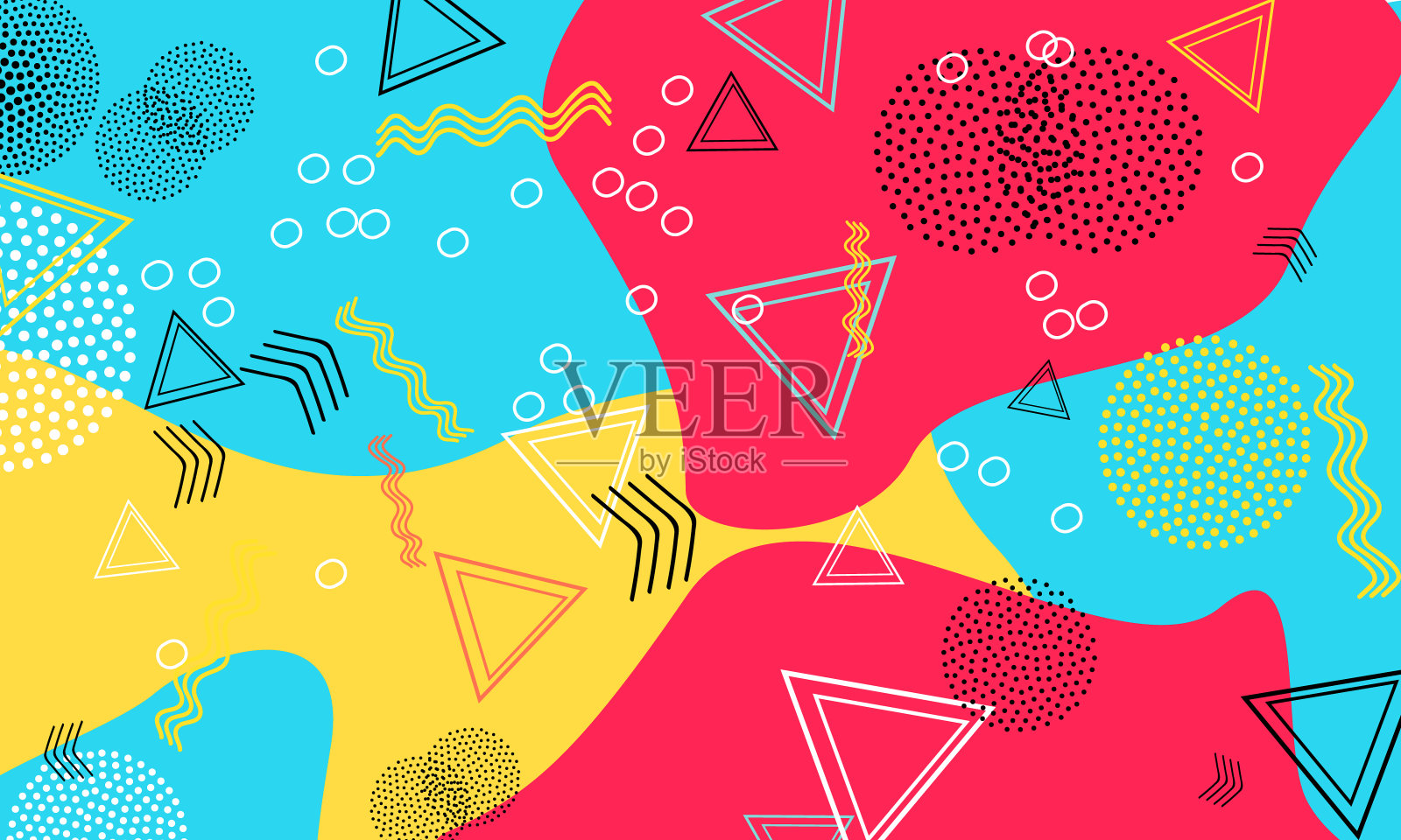 抽象有趣的背景。颜色形成图案。插画图片素材