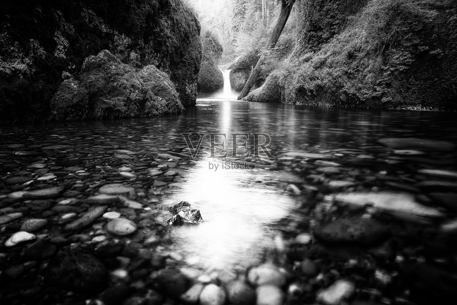 神秘的瀑布照片摄影图片