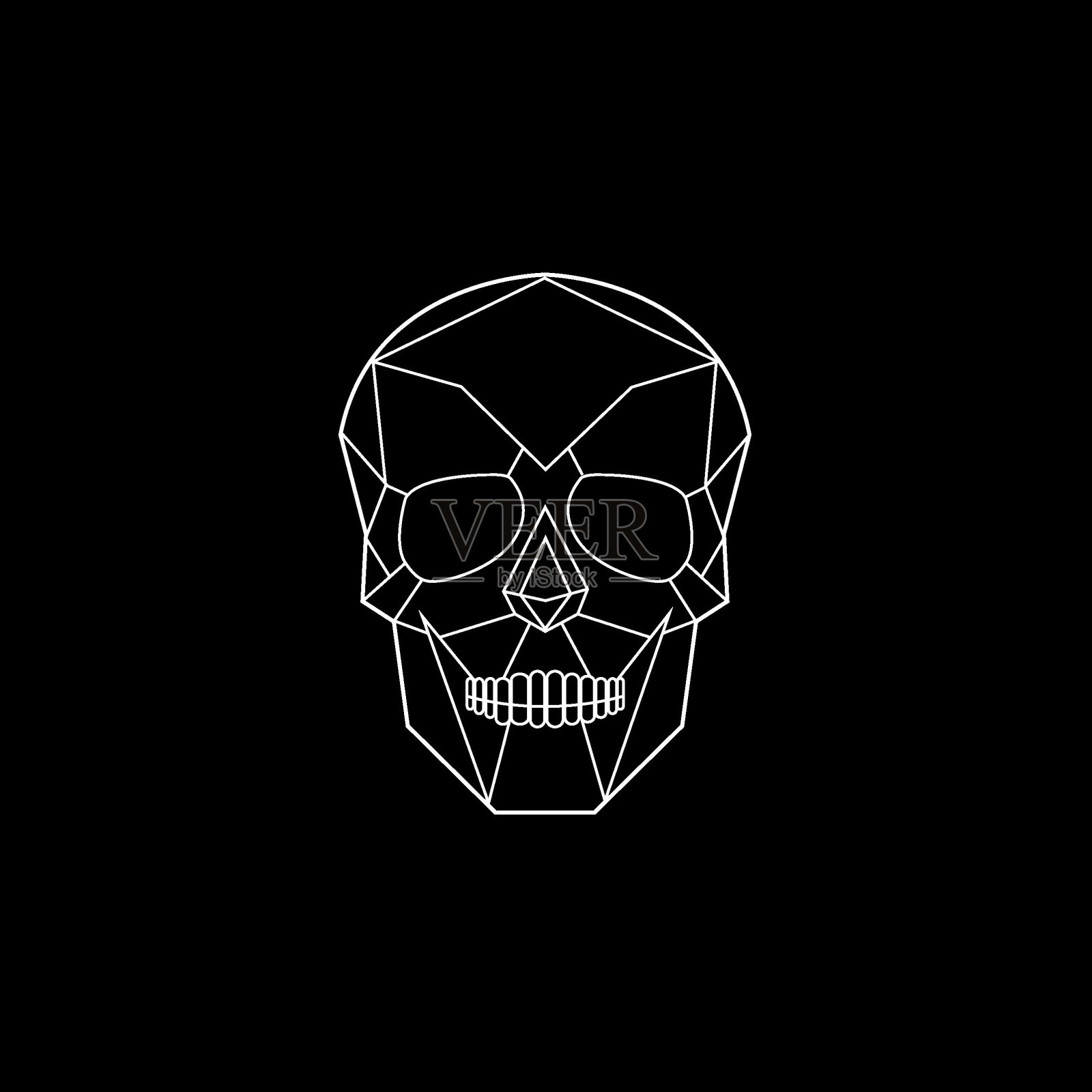 向量头骨艺术品插画图片素材