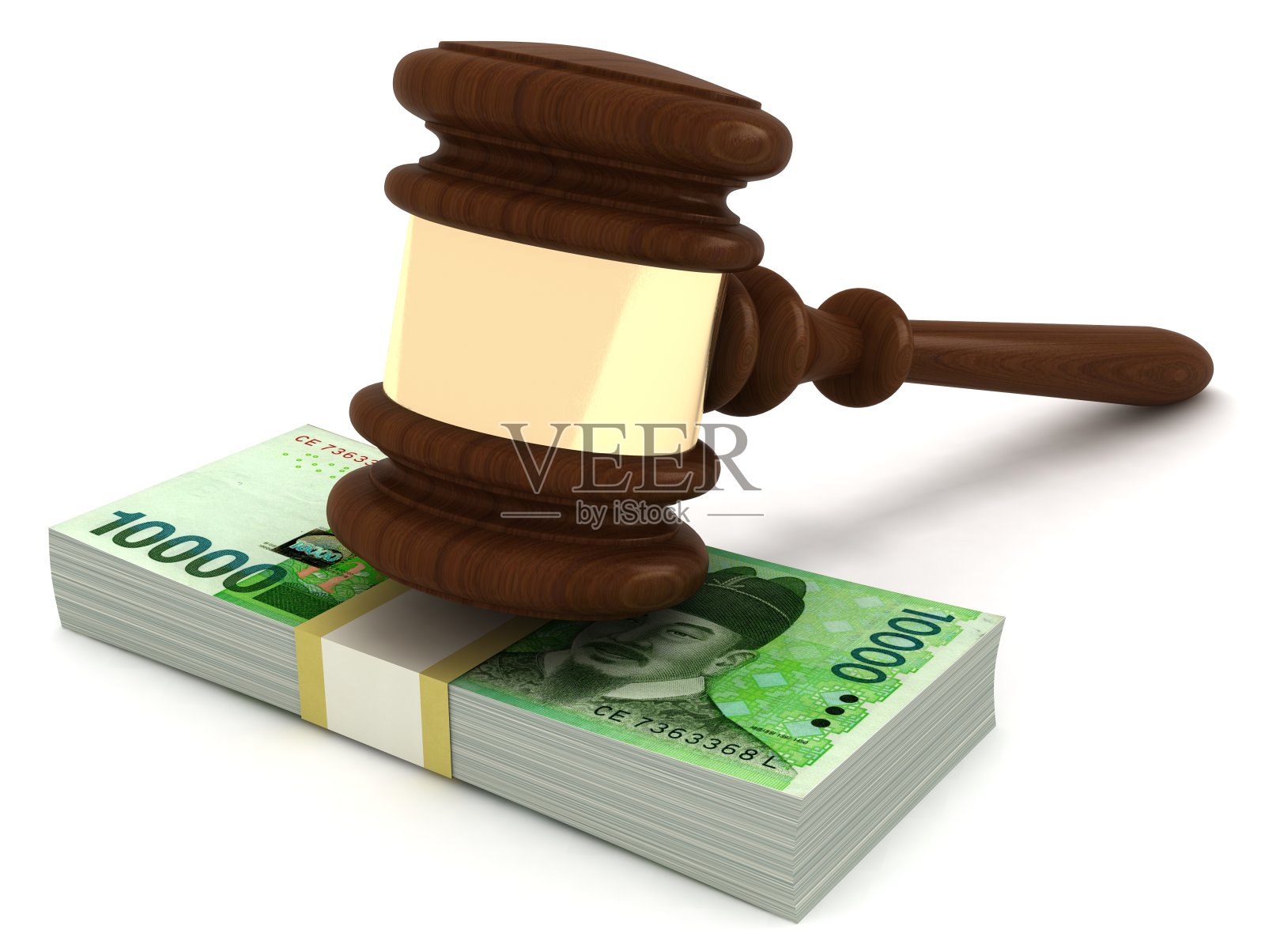 韩国赢得了金钱法的木槌照片摄影图片