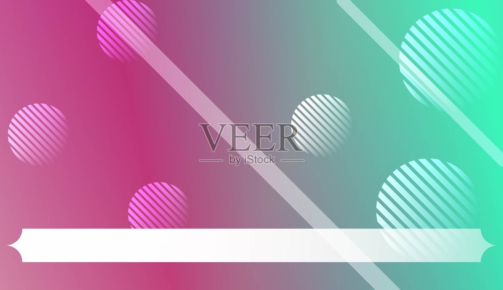 模糊的装饰设计在抽象风格，曲线线，圆，文字空间。未来广告，小册子。矢量插图与颜色梯度。插画图片素材