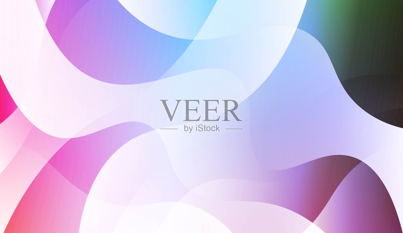 未来风格与波浪几何设计，形状。为优雅的图案封面书。矢量插图与颜色梯度。插画图片素材