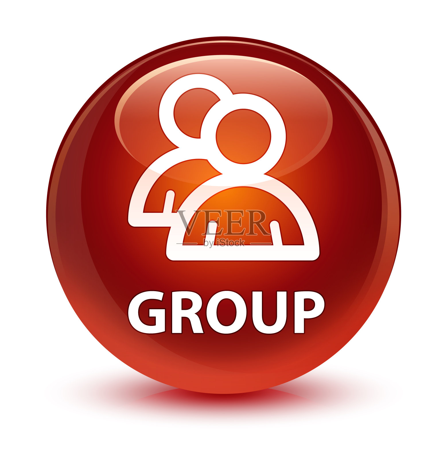 组玻璃棕色圆形按钮插画图片素材