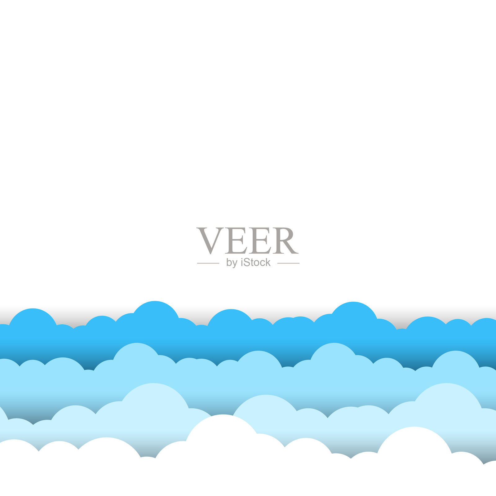 蓝天白云白色的背景插画图片素材