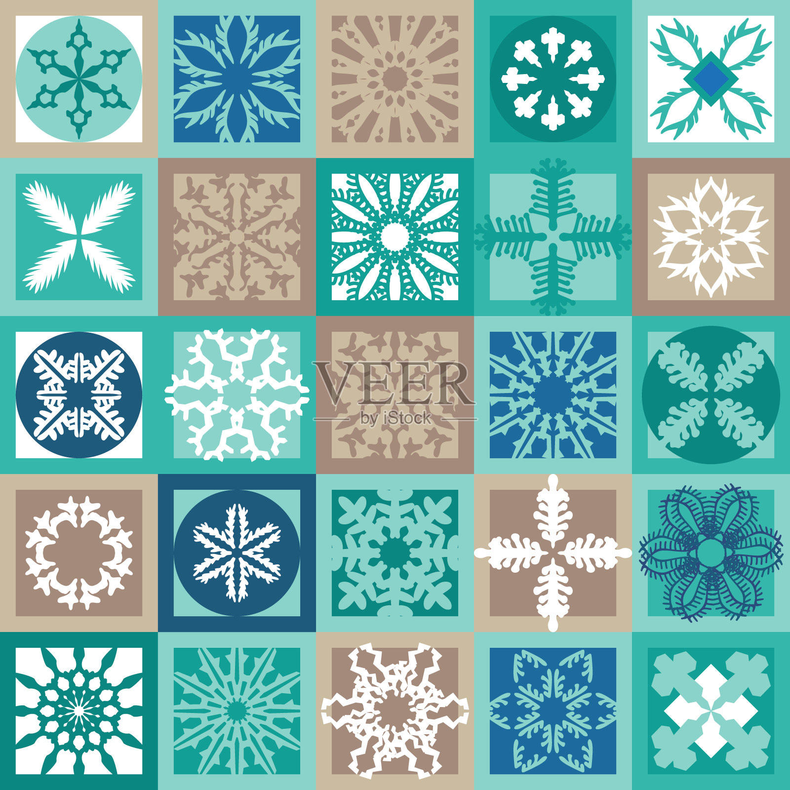 一套瓷砖。插画图片素材