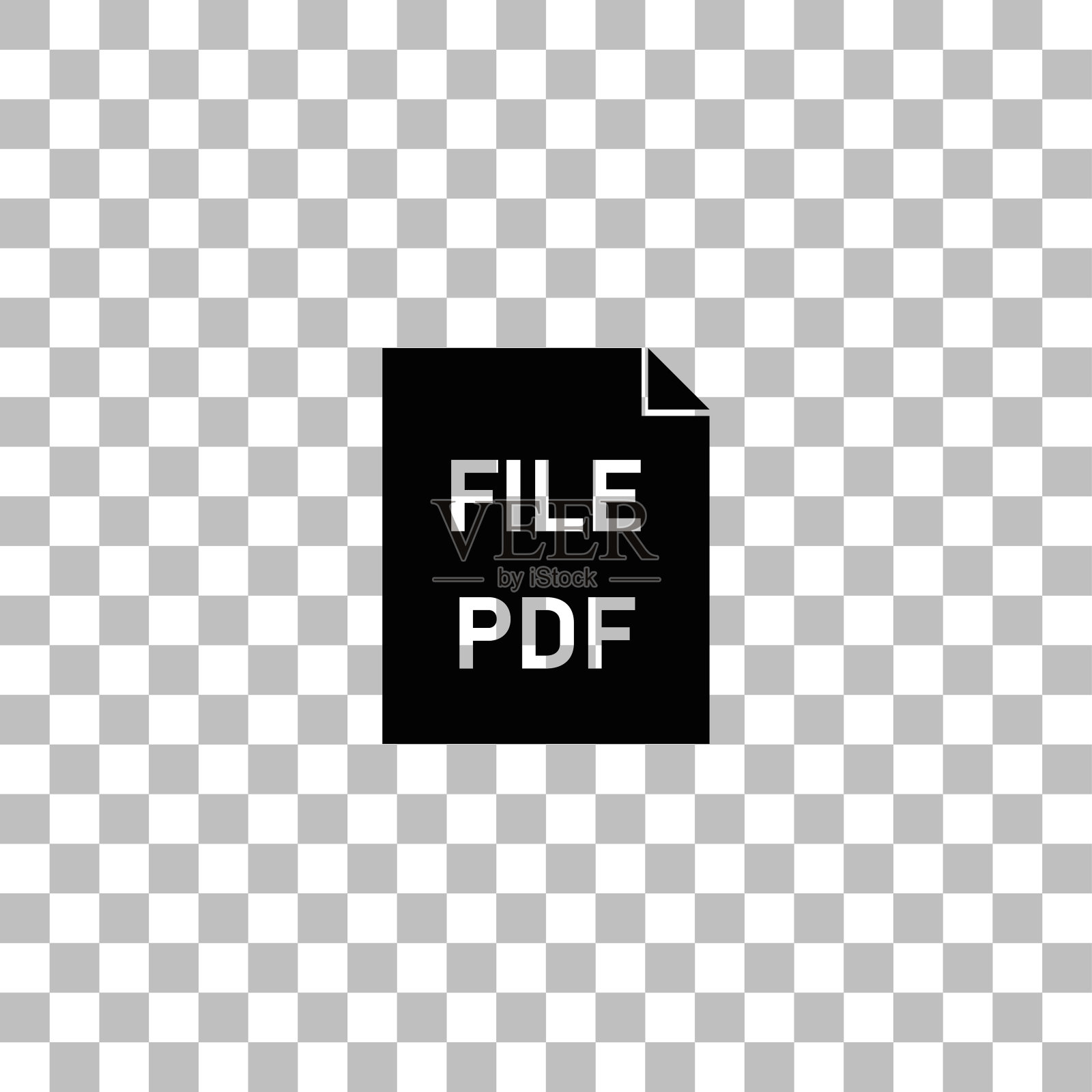 PDF图标平面插画图片素材