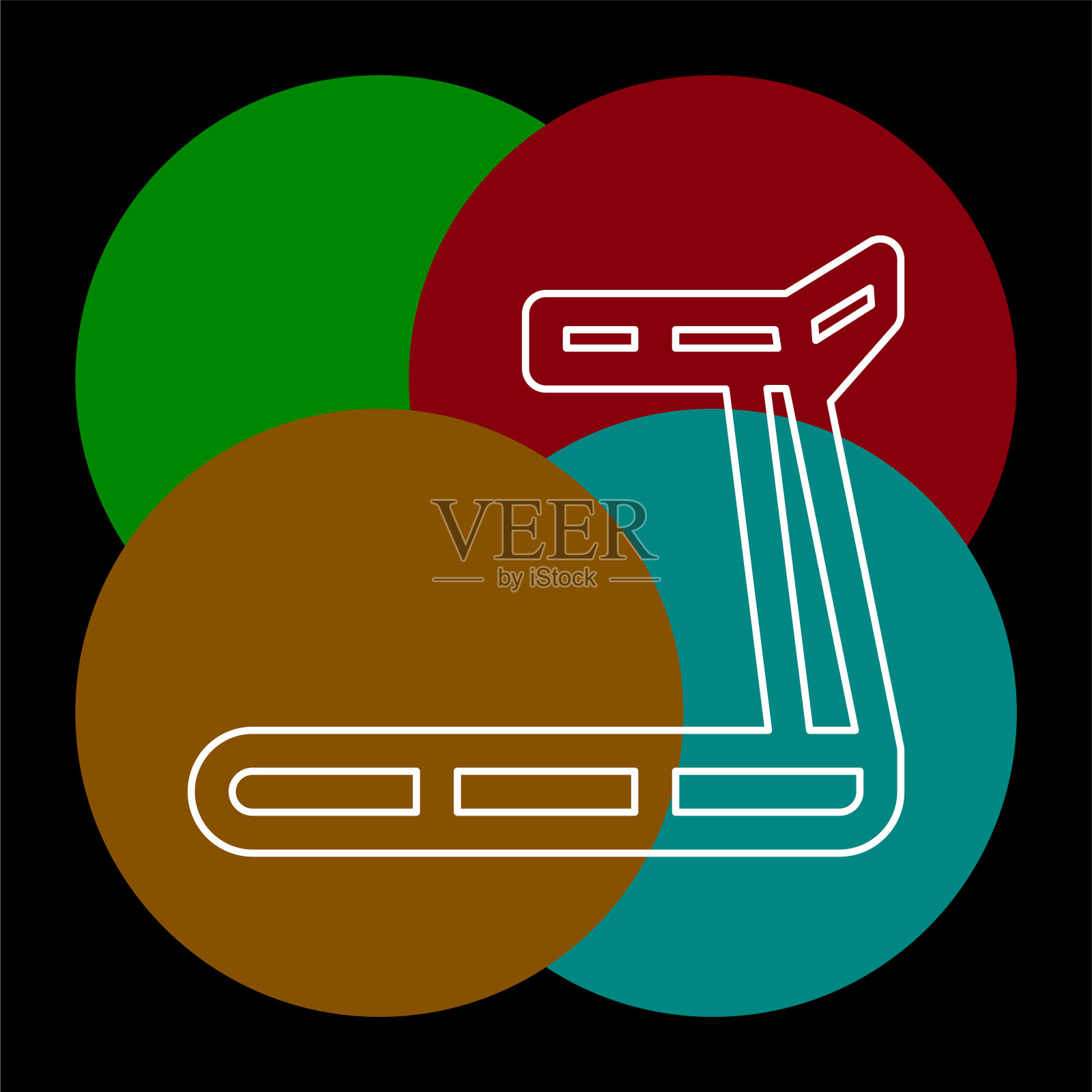 跑步机矢量图标插画图片素材