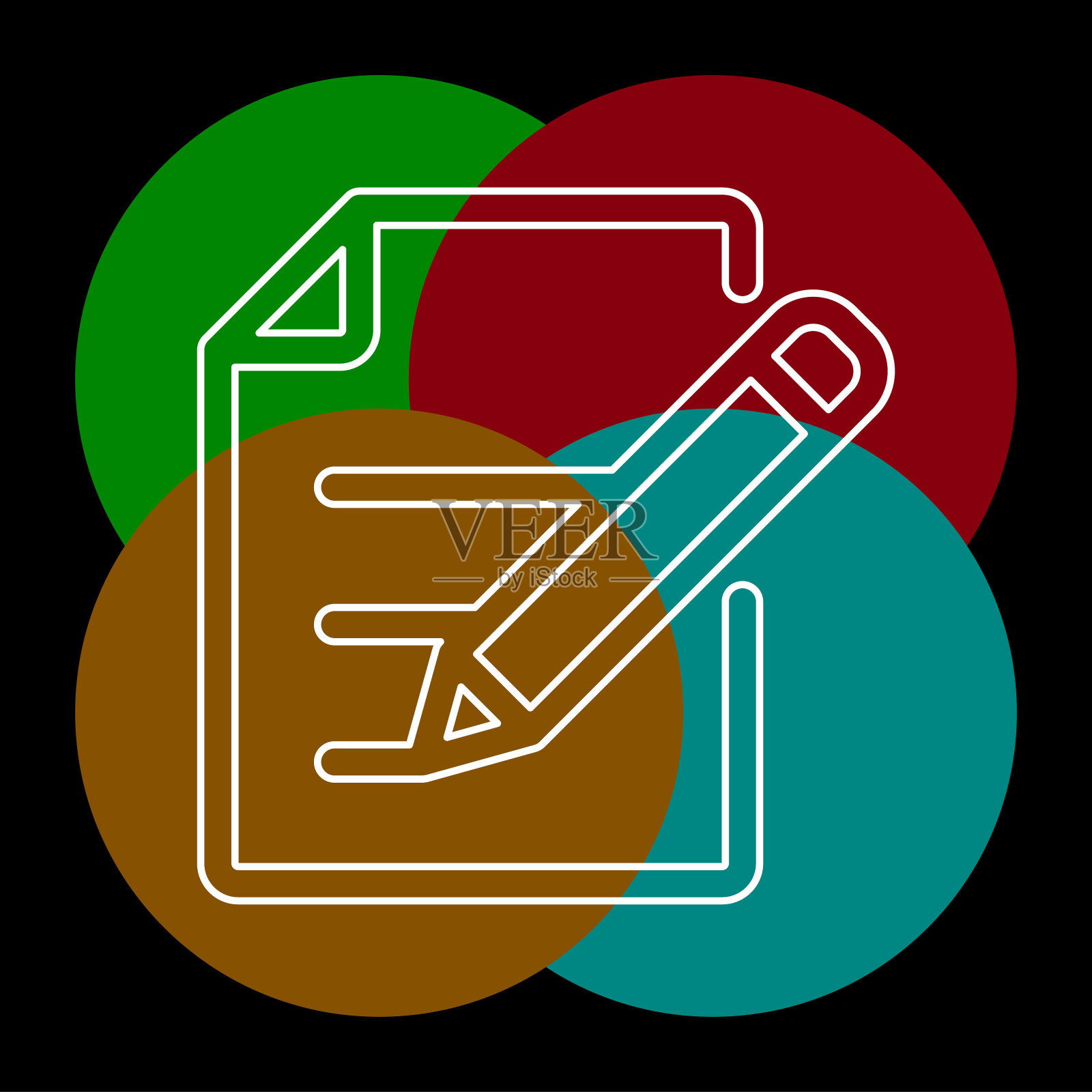 文档与钢笔矢量图标插画图片素材