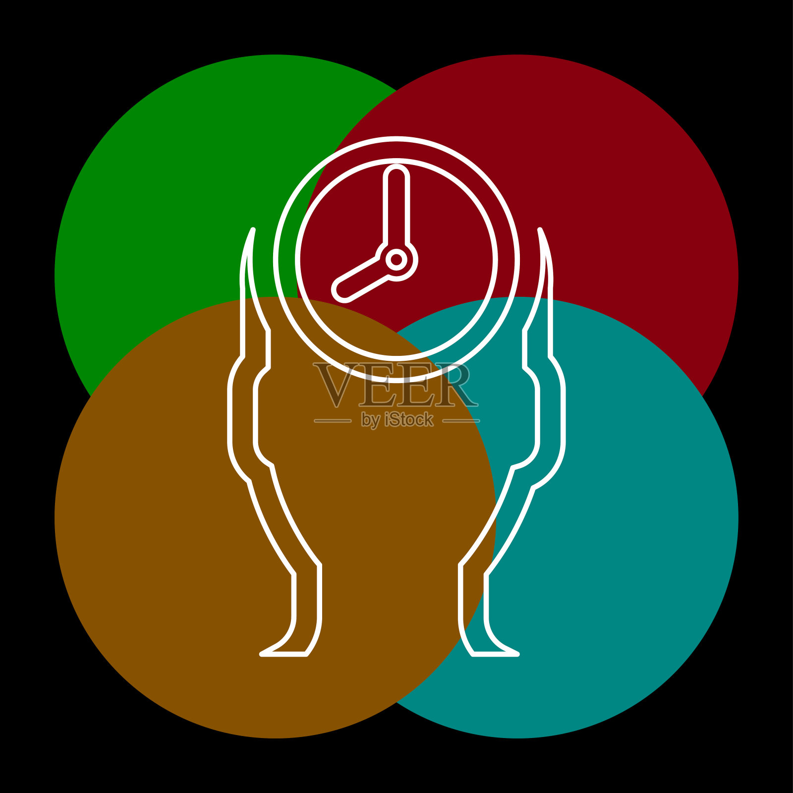 管理时间图标，矢量时间管理插画图片素材