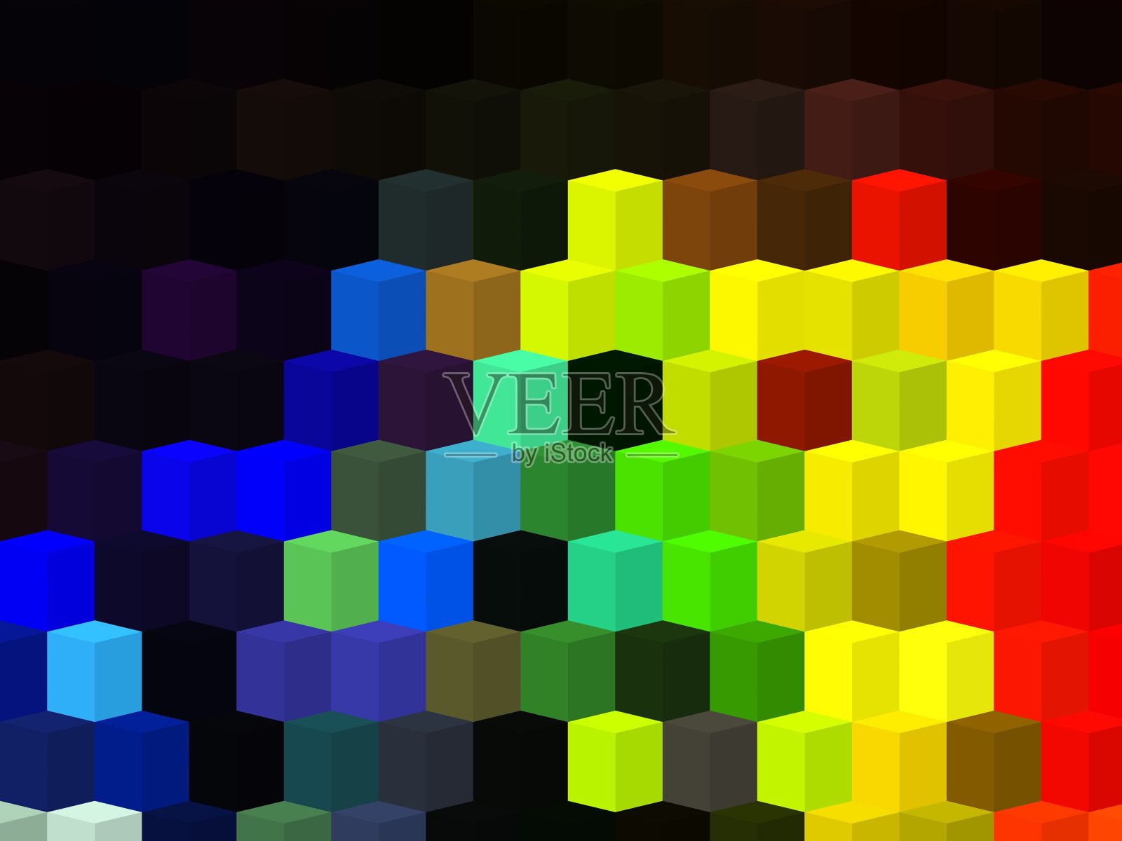 等距最小抽象立方体和正方形彩色背景纹理图案插画图片素材
