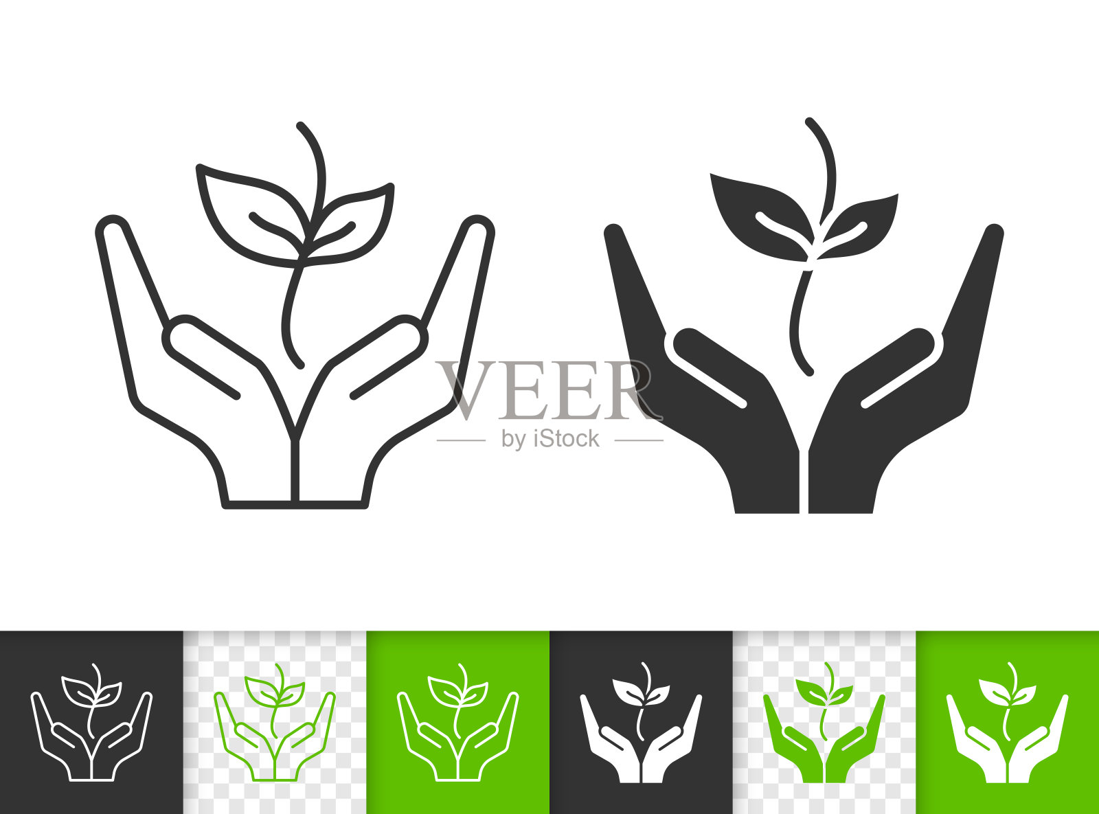 萌出简单的黑线矢量图标图标素材