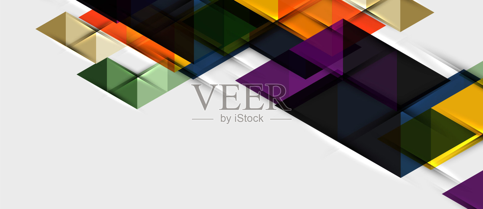 三角形几何现代业务表示设计模板插画图片素材