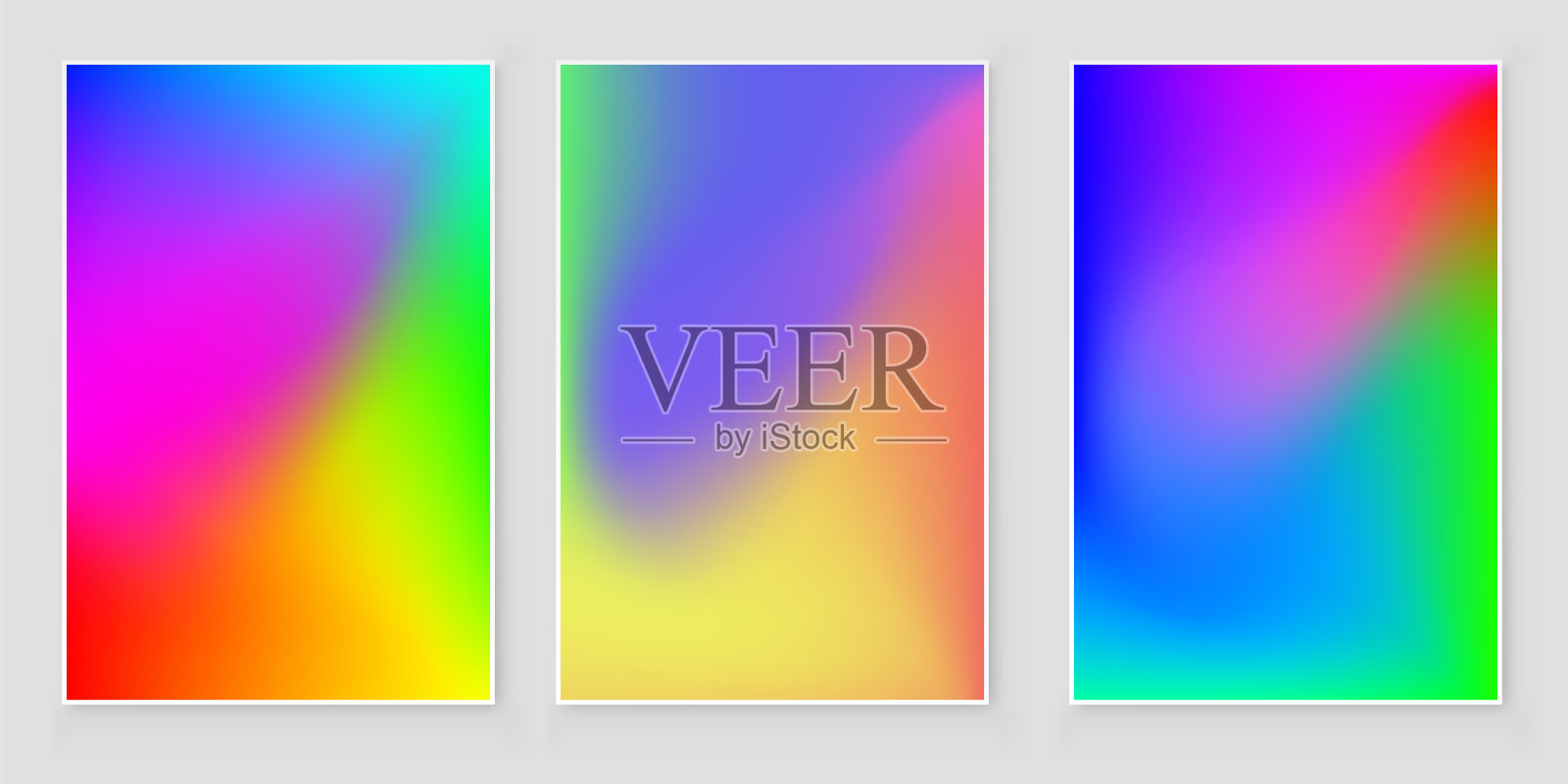 明亮的颜色梯度抽象背景。向量模板插画图片素材