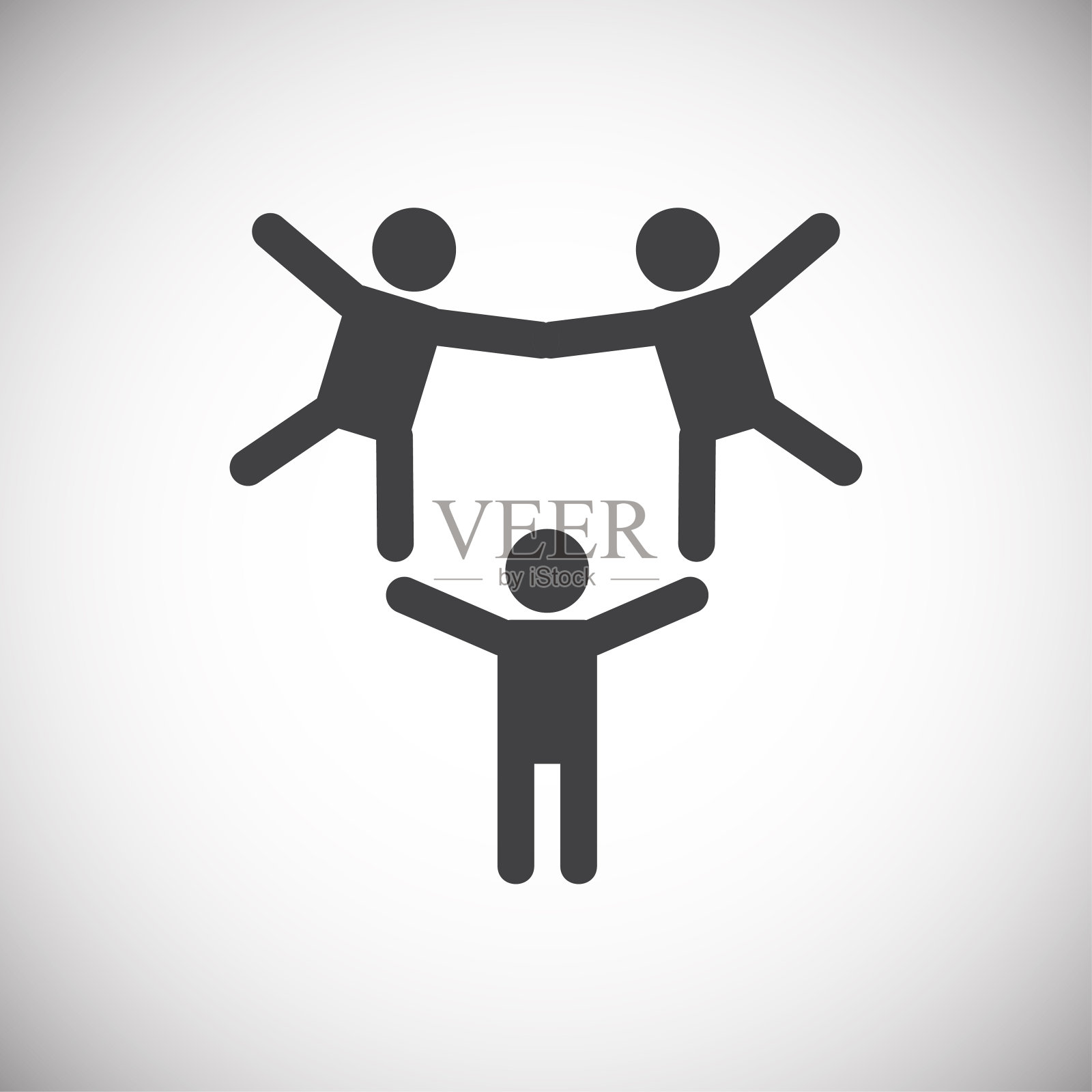 马戏团相关图标的背景图形和网页设计。简单的说明。网站按钮或手机应用的互联网概念符号。插画图片素材