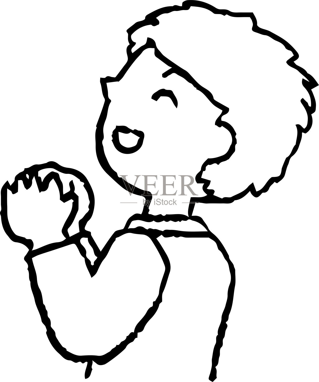 单色插图手绘横商人设计元素图片