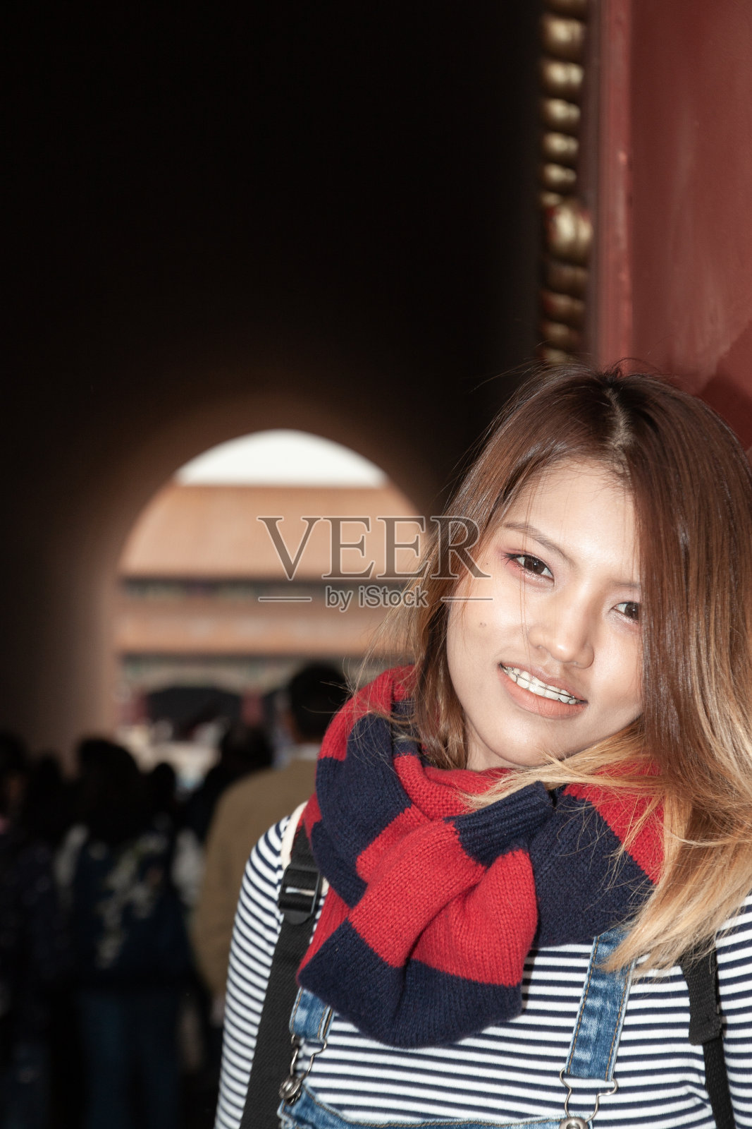 泰国女孩去紫禁城旅游照片摄影图片