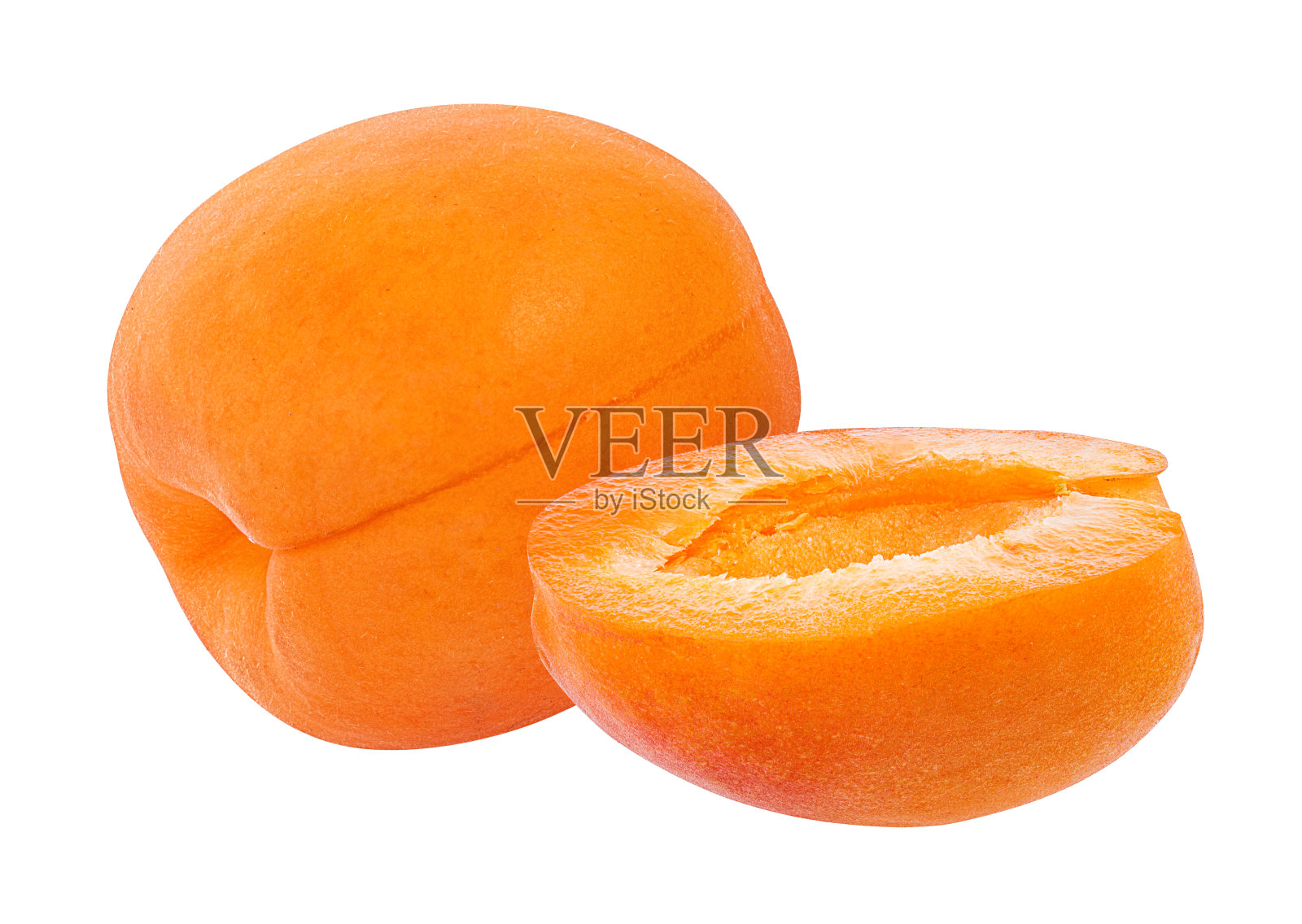 杏子孤立在白色上照片摄影图片