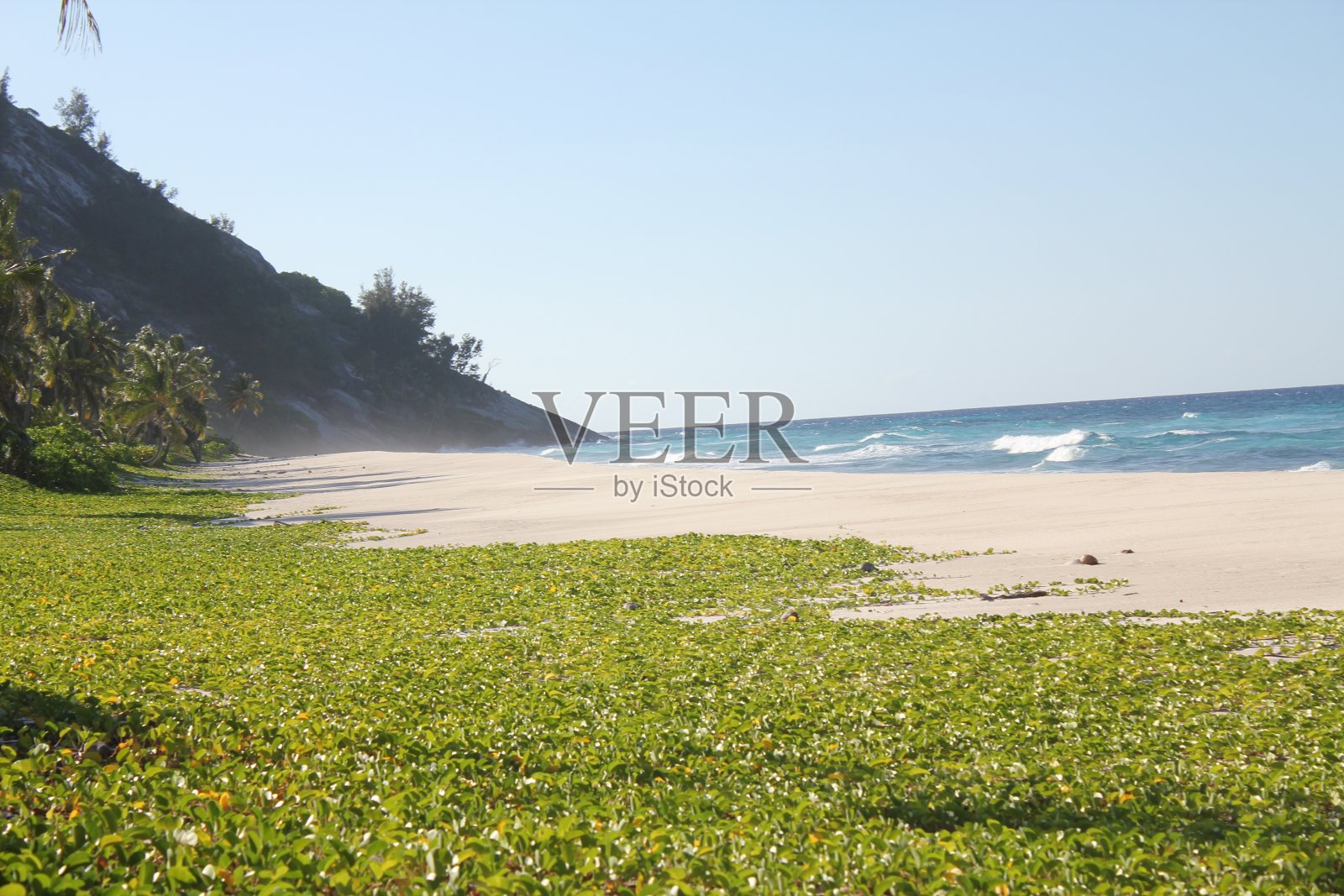 塞舌尔私人岛屿海滩照片摄影图片