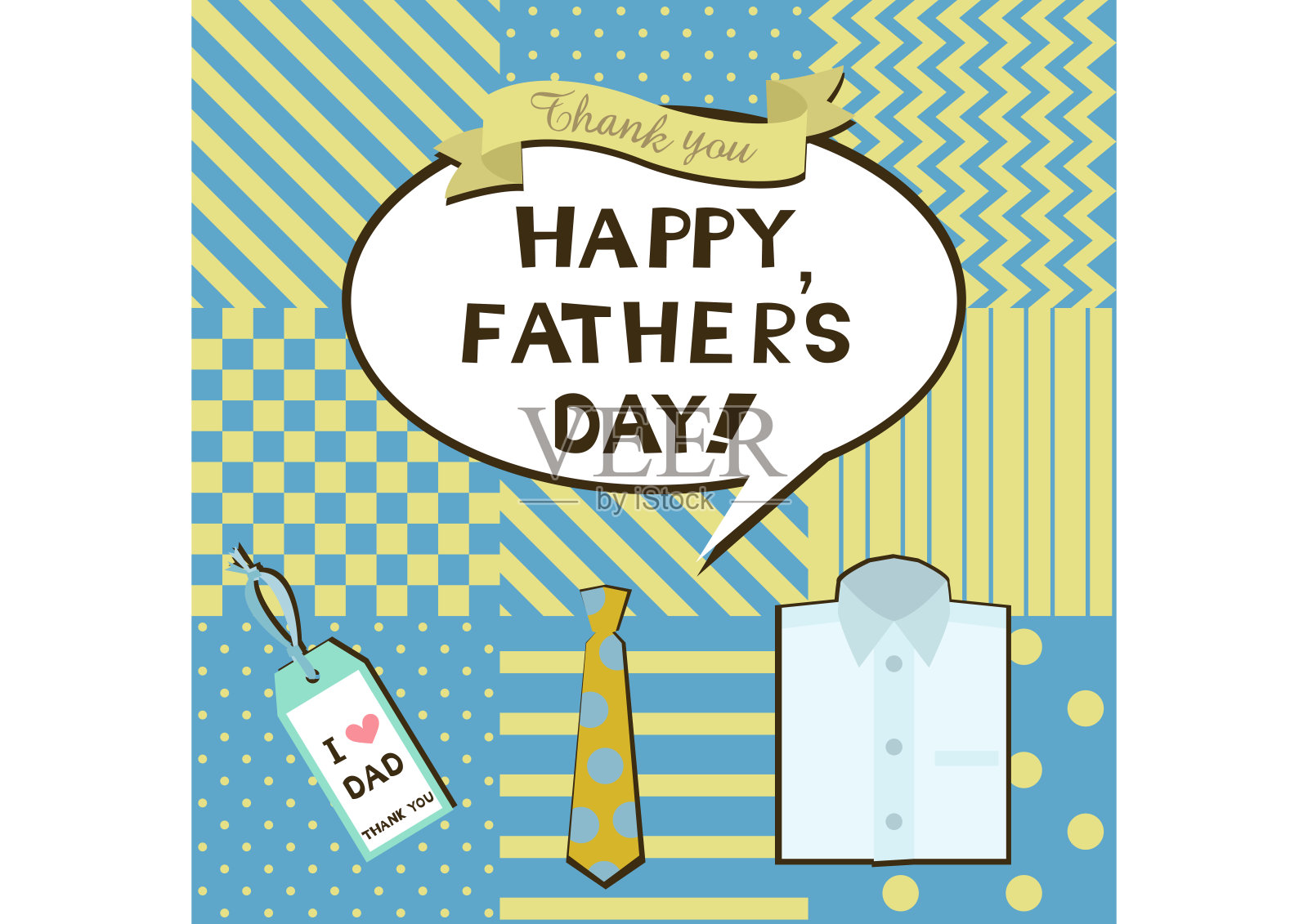 父亲节的徽章。设计材料。旗帜设计。插画图片素材