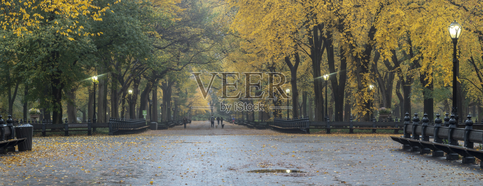 中央公园购物中心，深秋照片摄影图片