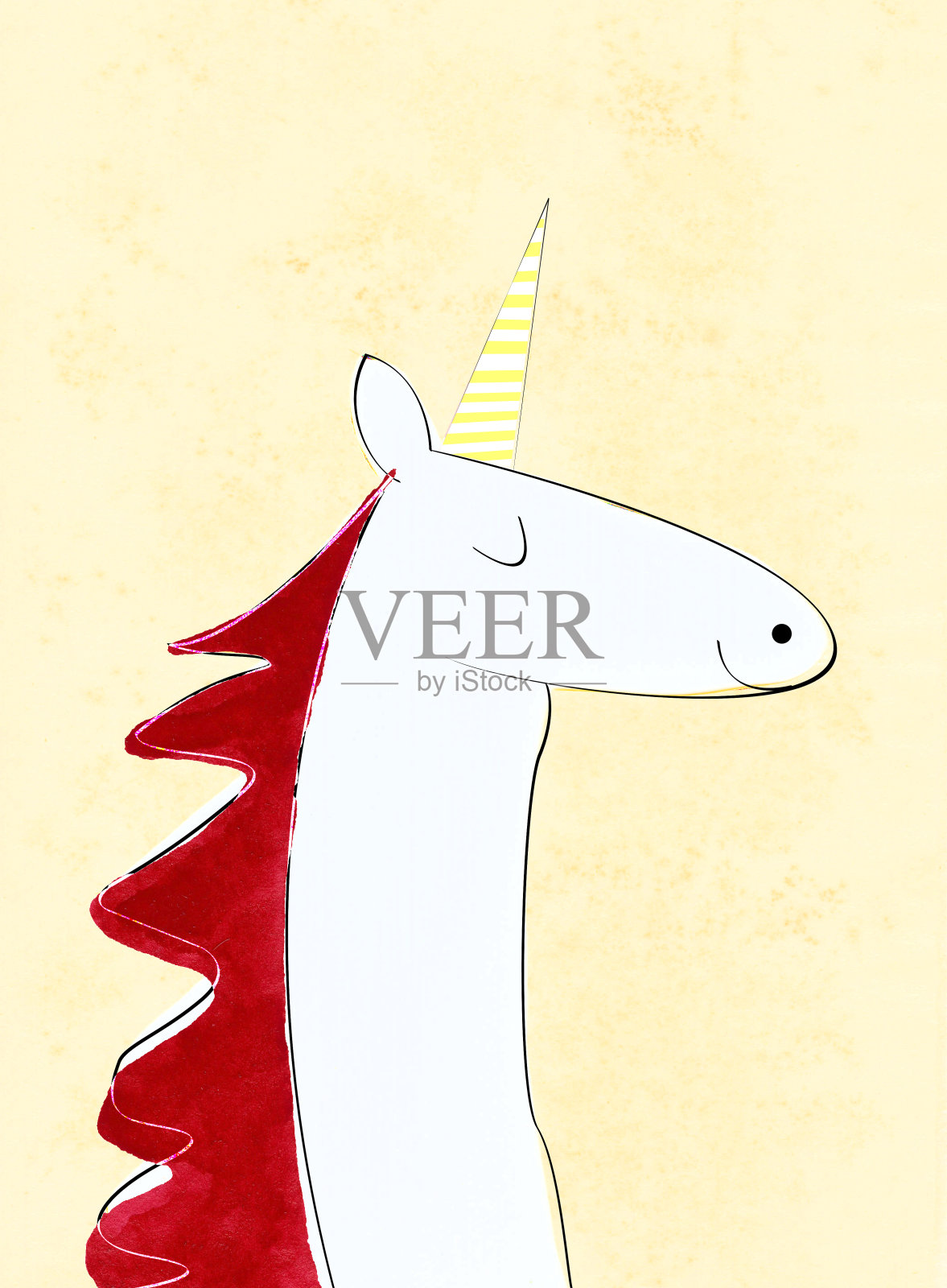 可爱的独角兽插画图片素材