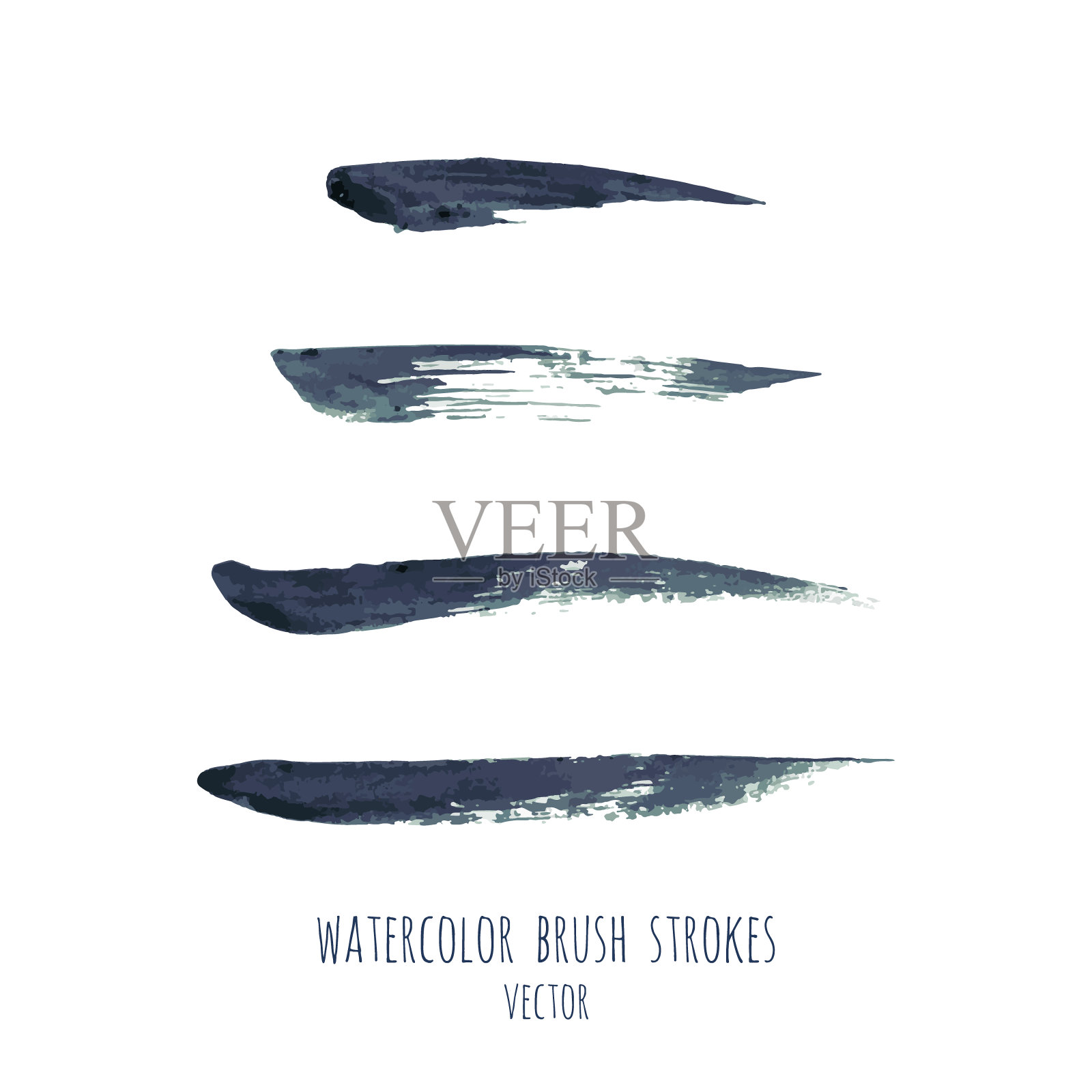 矢量暗黑色垃圾水彩，油墨纹理集插画图片素材