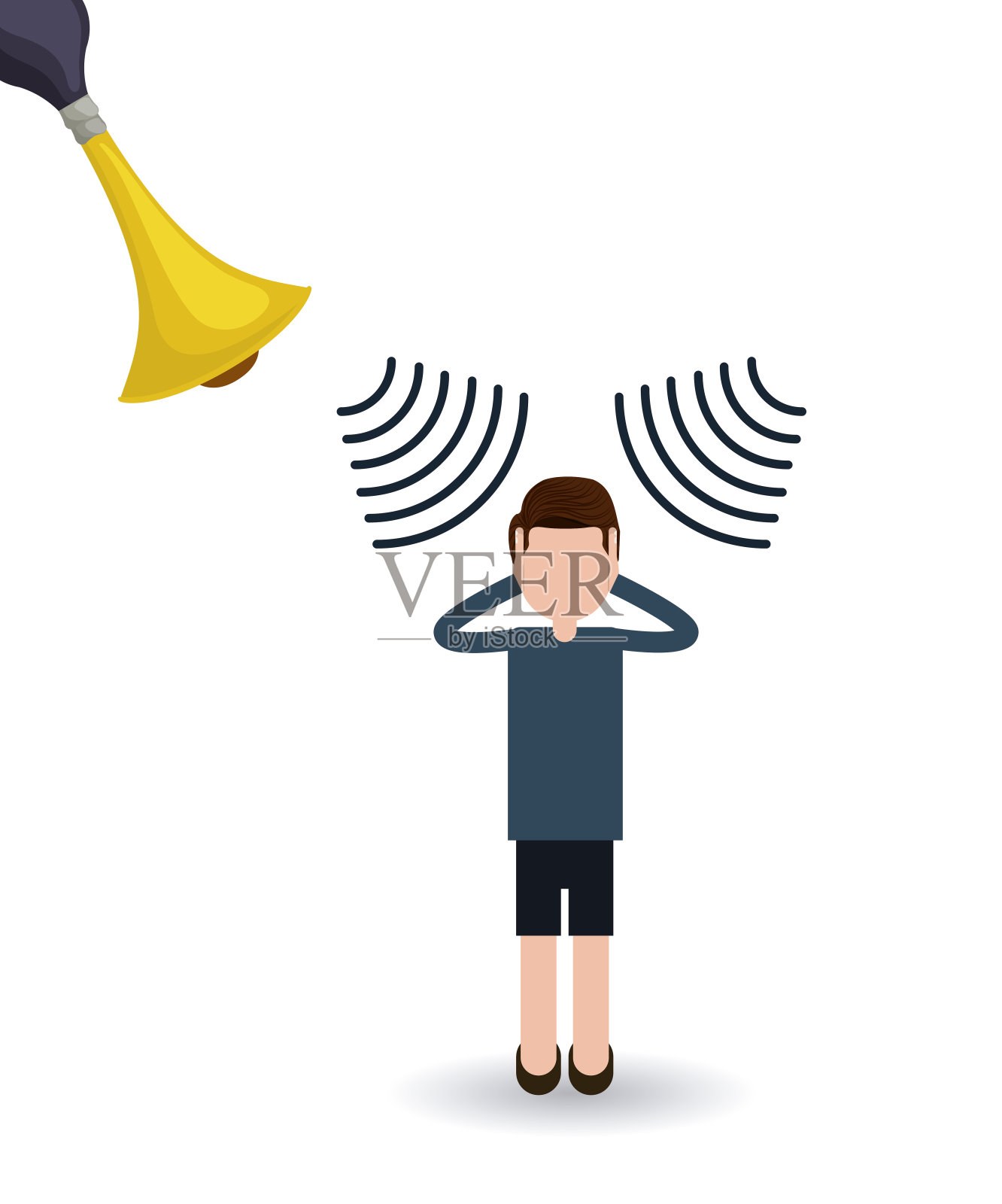 噪音污染的设计设计元素图片