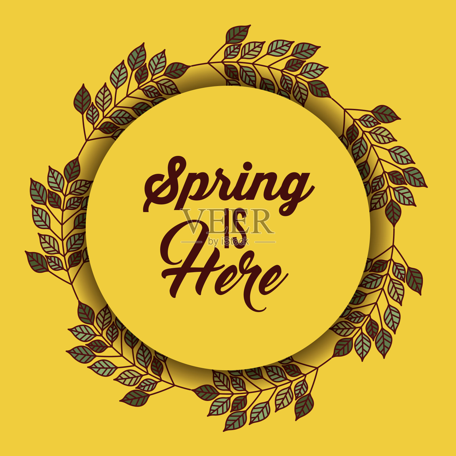 你好弹簧设计插画图片素材