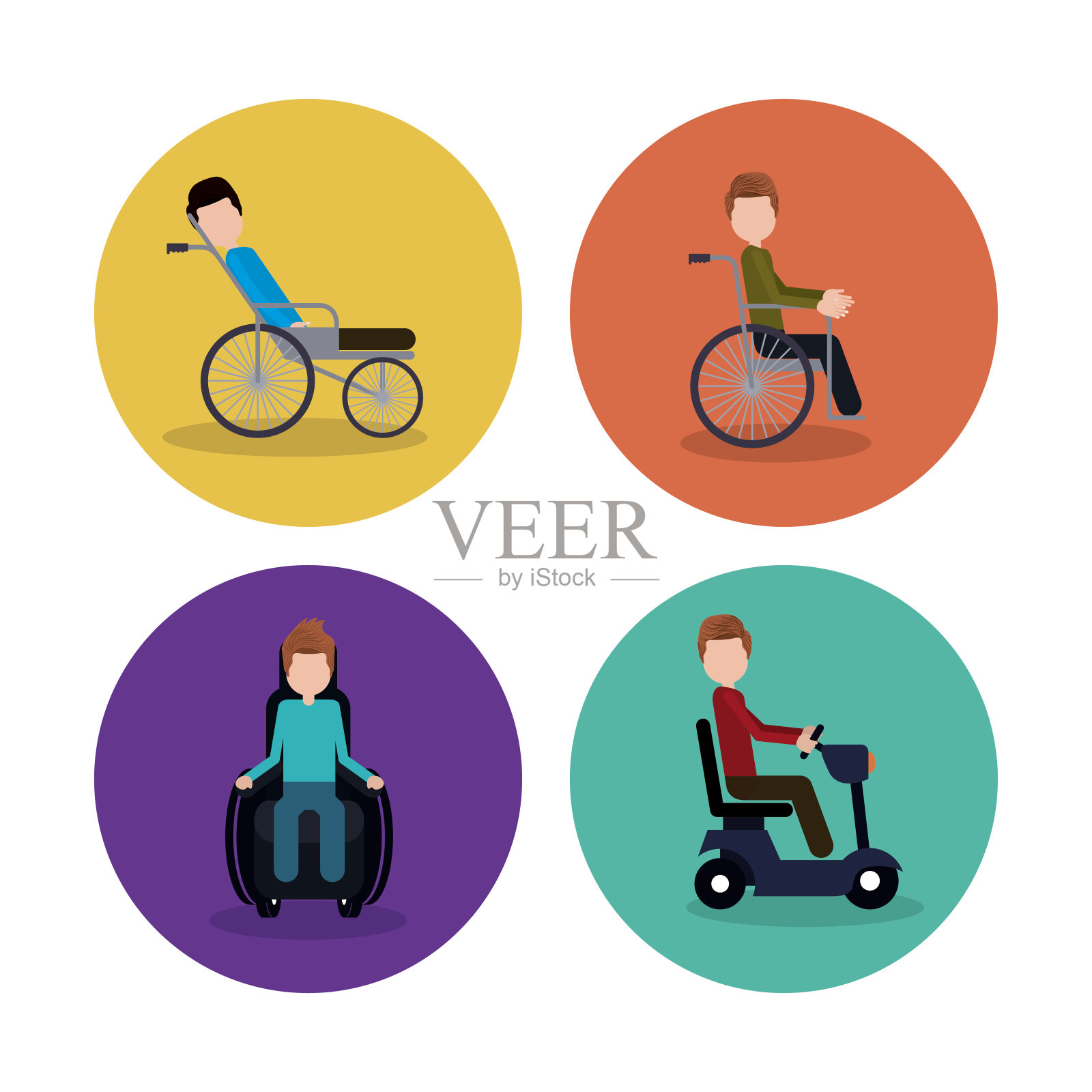 残疾人权利设计插画图片素材