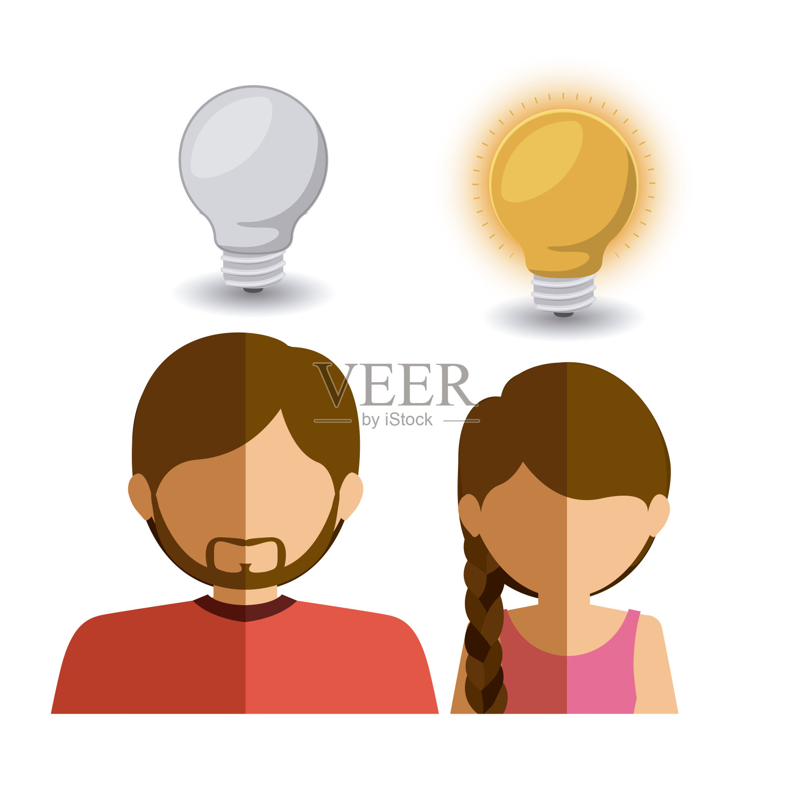 思考人设计插画图片素材