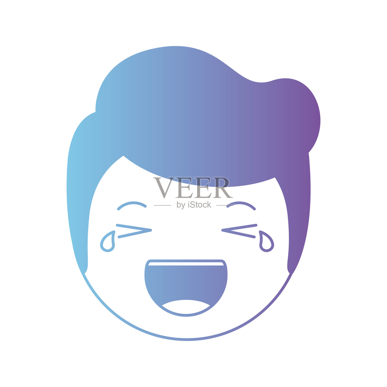 卡通快乐男人头像可爱人物插画图片素材