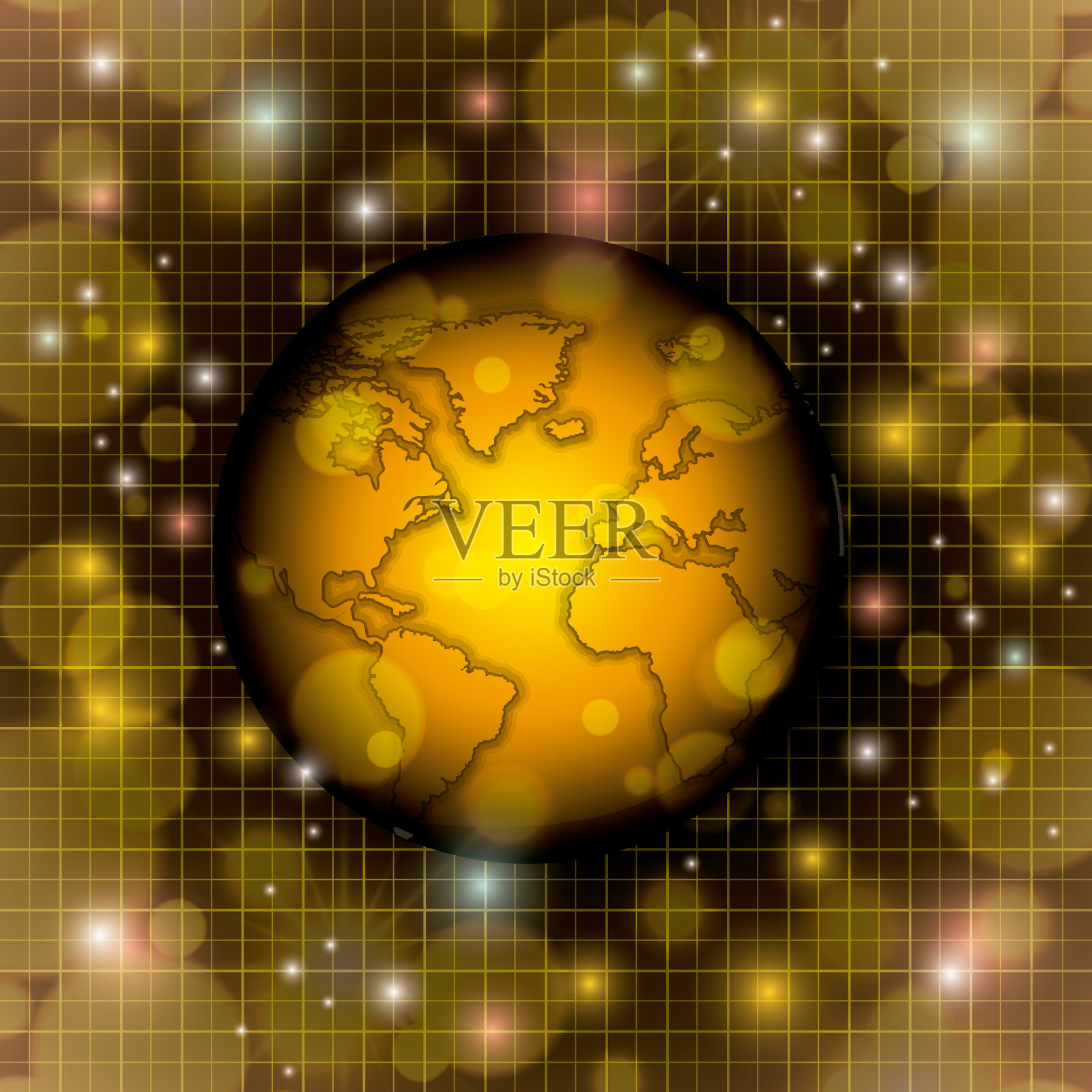 空间和地球一样明亮插画图片素材