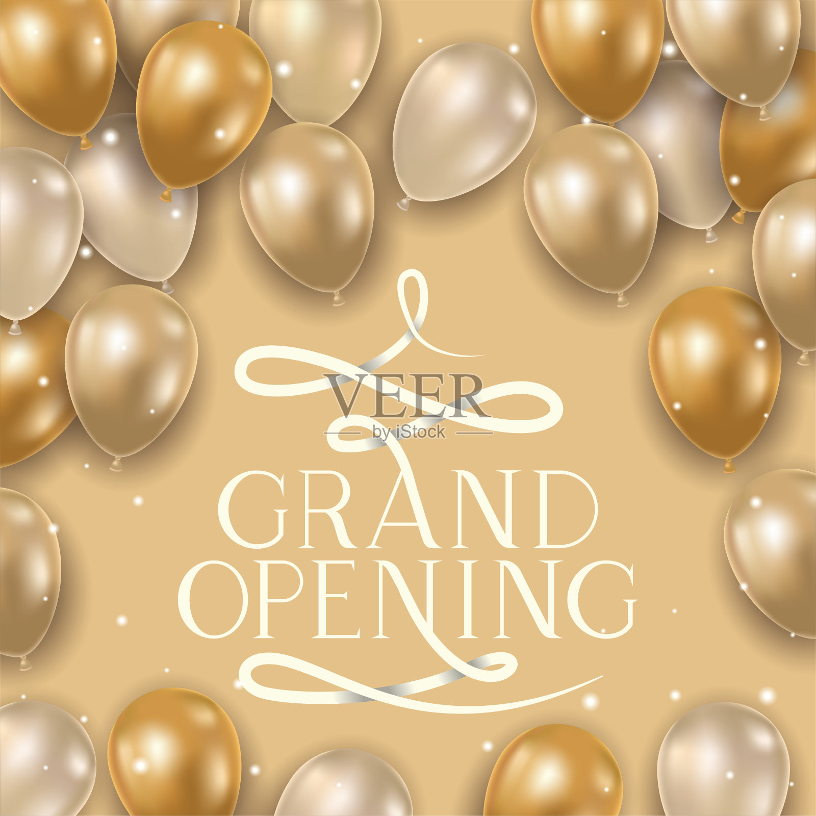 盛大的开幕致辞和氦气球插画图片素材