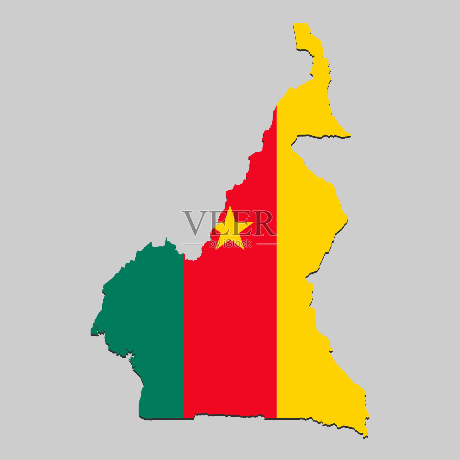 带有国旗的地图。矢量图插画图片素材