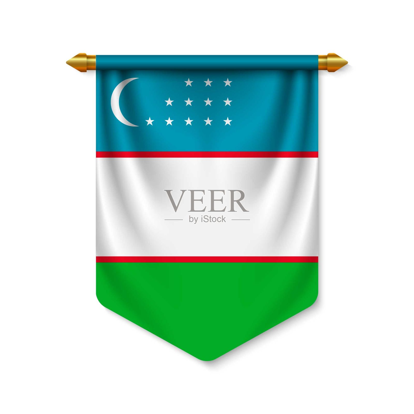 3d现实旗与flagn插画图片素材